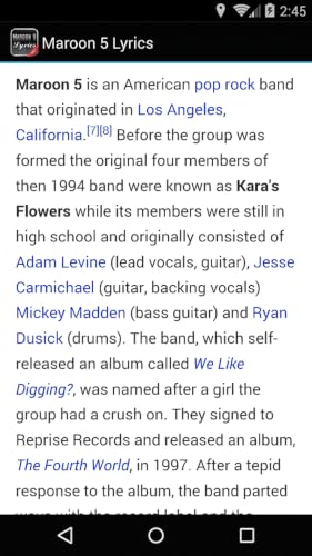 Maroon 5 Lyrics – vue 6