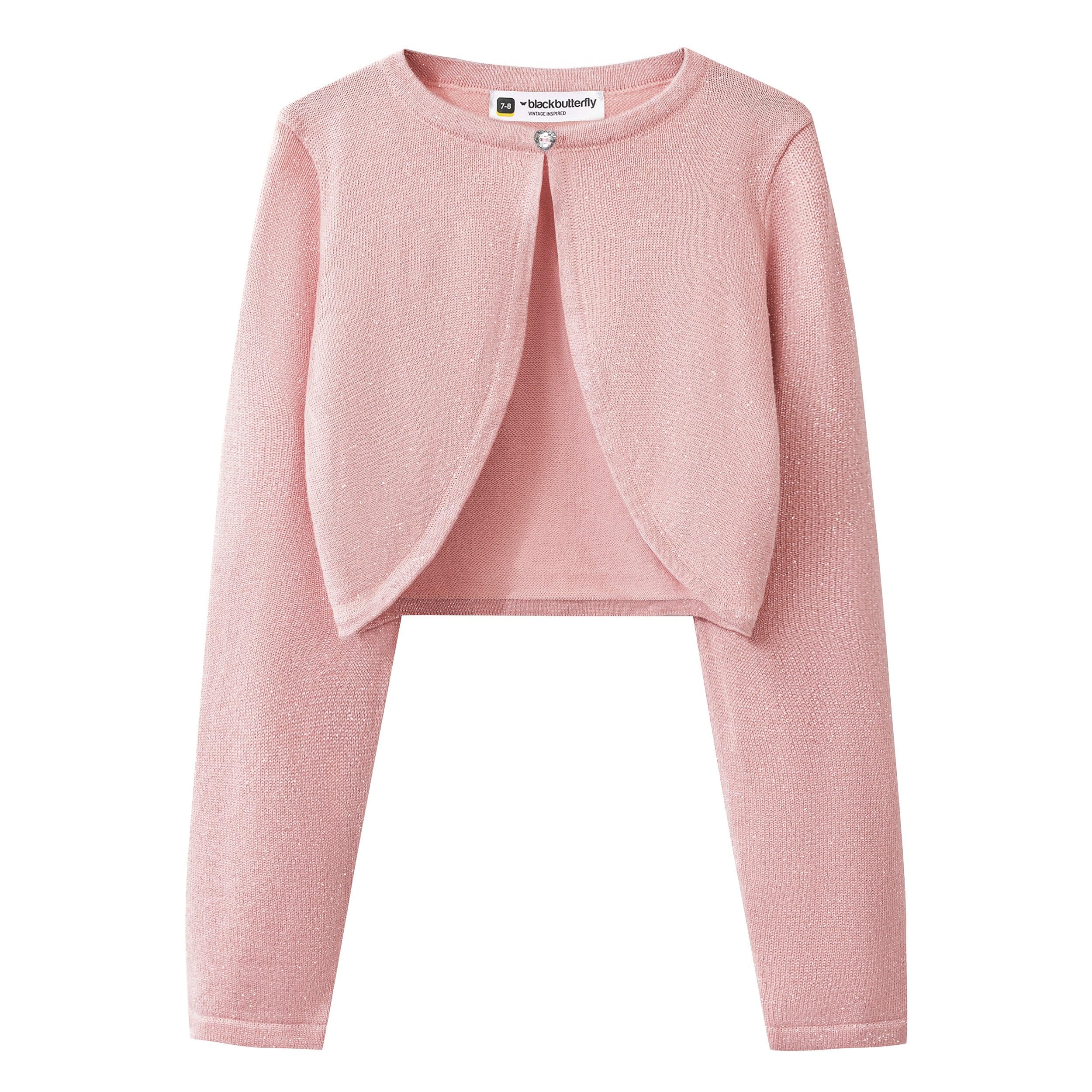 BlackButterfly Enfants Manche Longue Boléro Scintillante Filles Cardigan