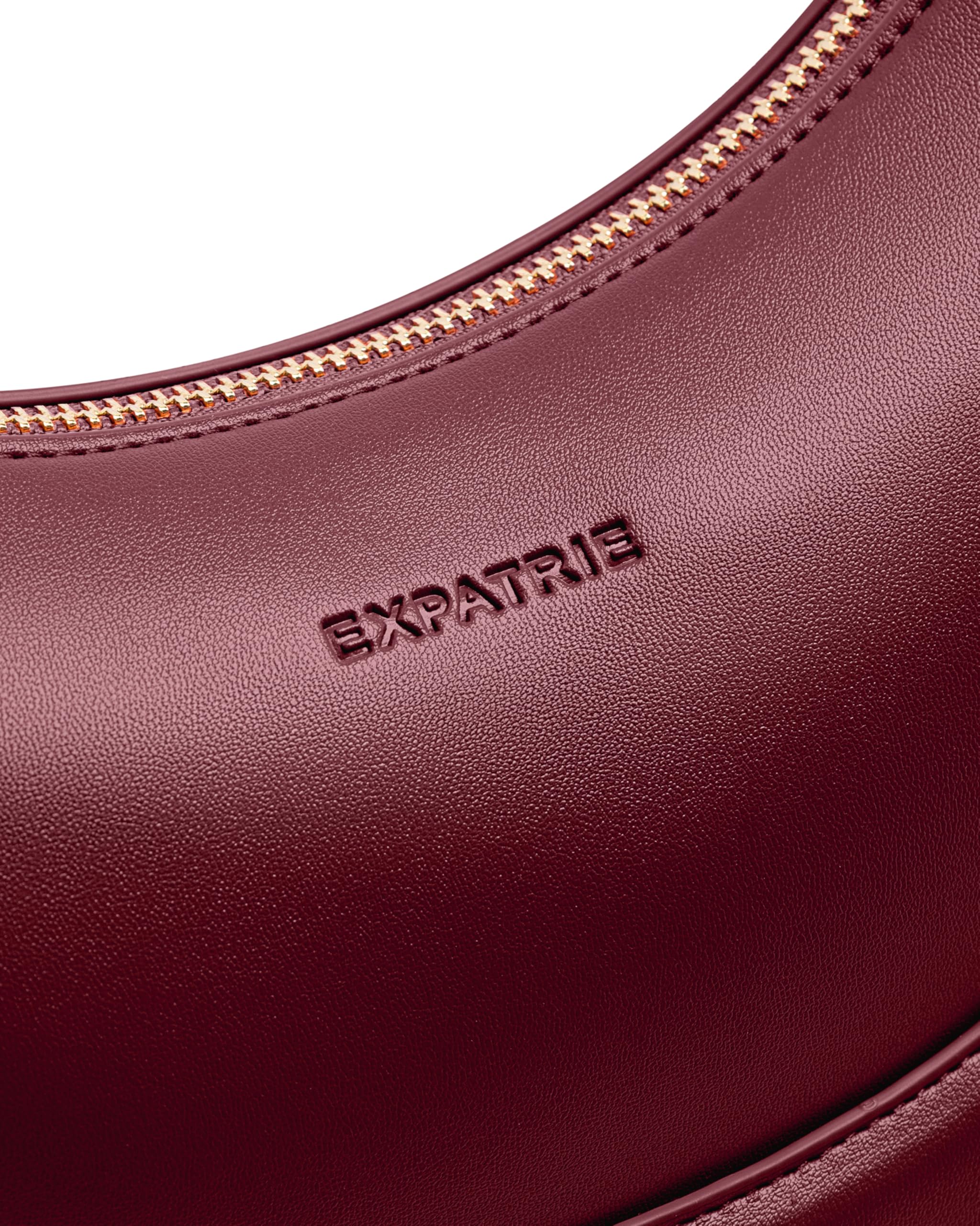 Expatrié Borsa a Spalla Donna - Livia - Half Moon Bag - Borsa a Tracolla Mezzaluna in Pelle Vegana - Idrorepellente