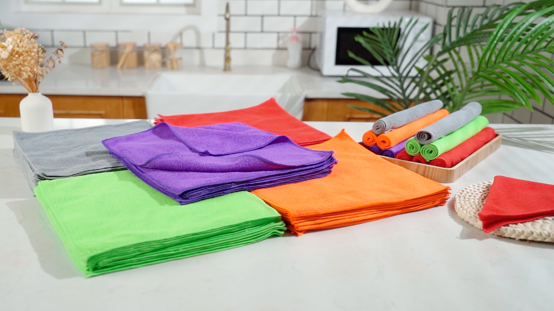 Amazon.com: Tenare 100 Pack 12'' x 12'' Microfiber Cleaning Cloths