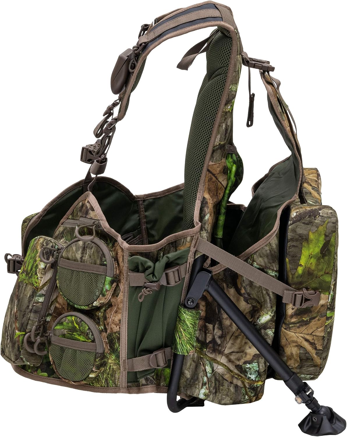 ALPS OutdoorZ Grand Slam Turkey Vest w/Memory Foam Seat, Sit Anywhere Removable Kickstand Frame - Outdoor Hunting Camo Gear
