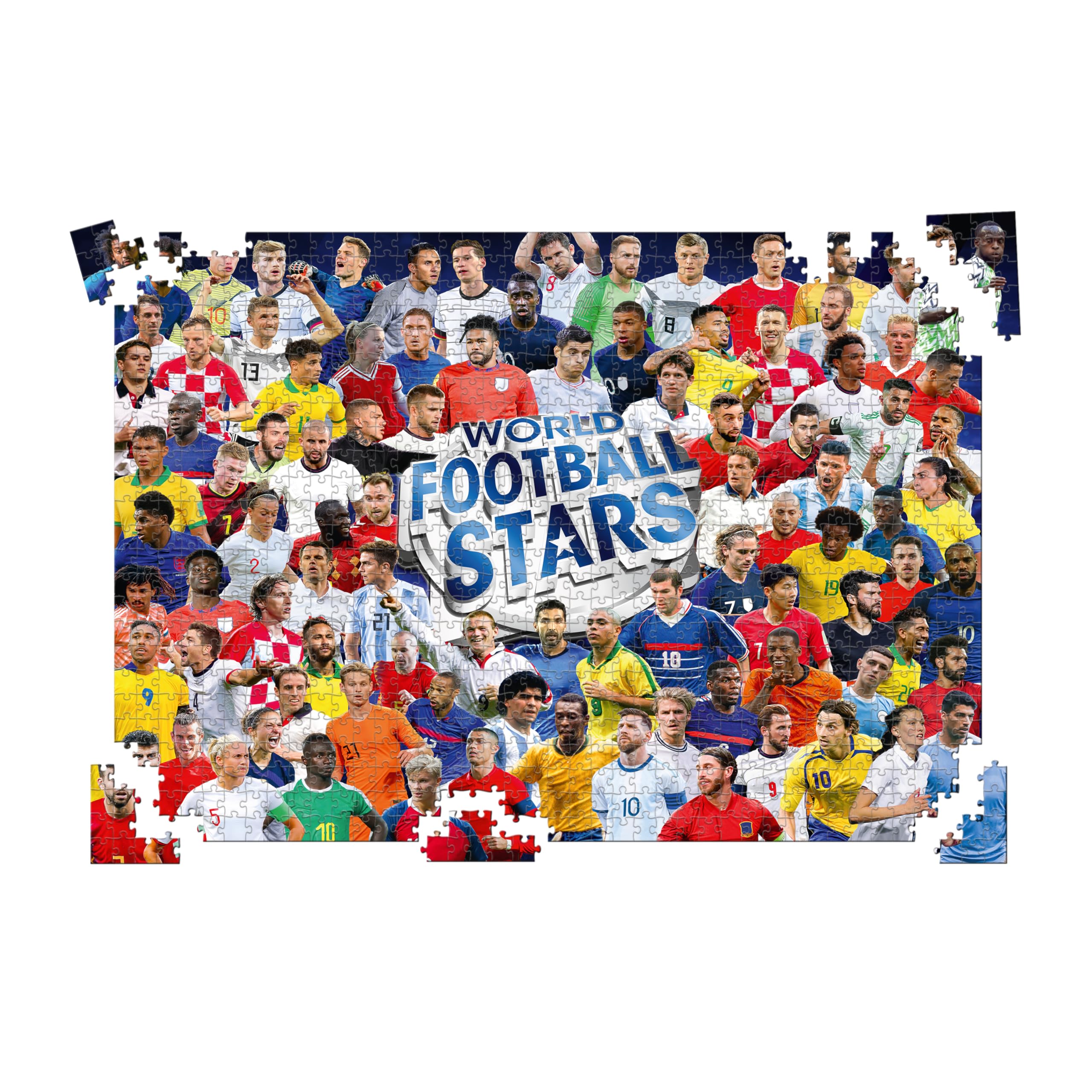 Winning Moves Fútbol Puzzle 1000 Piezas + Cartel - Rompecabezas Premium con Las Leyendas más Grandes del fútbol Mundial – desafío Ideal para Verdaderos fanáticos