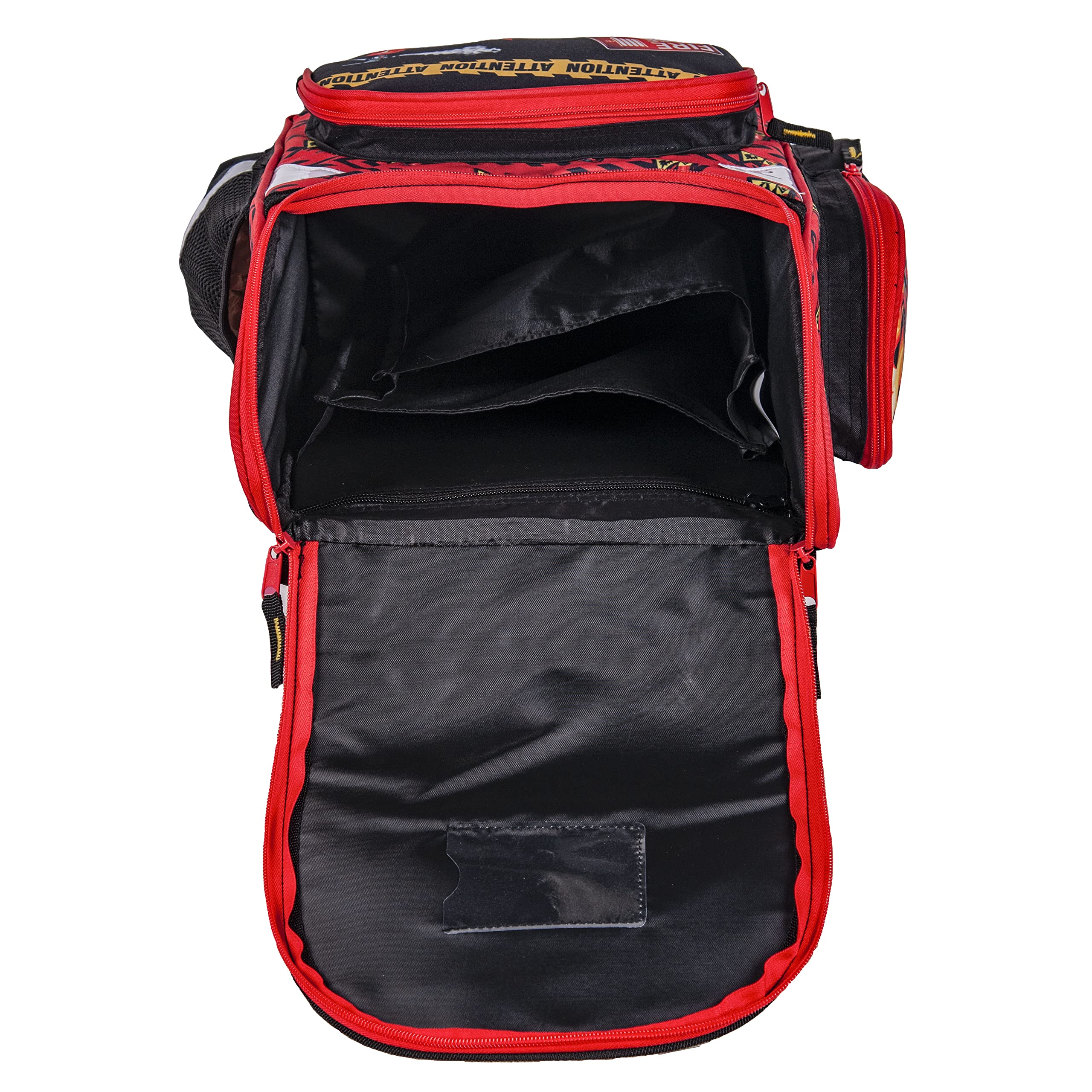 Goldkids Feuerwehr Firefighters Schulranzen Grundschule ergonomischer Ranzen Federmappe Federtasche Federmäppchen ohne Inhalt Turnbeutel Sporttasche 4er Set Fire