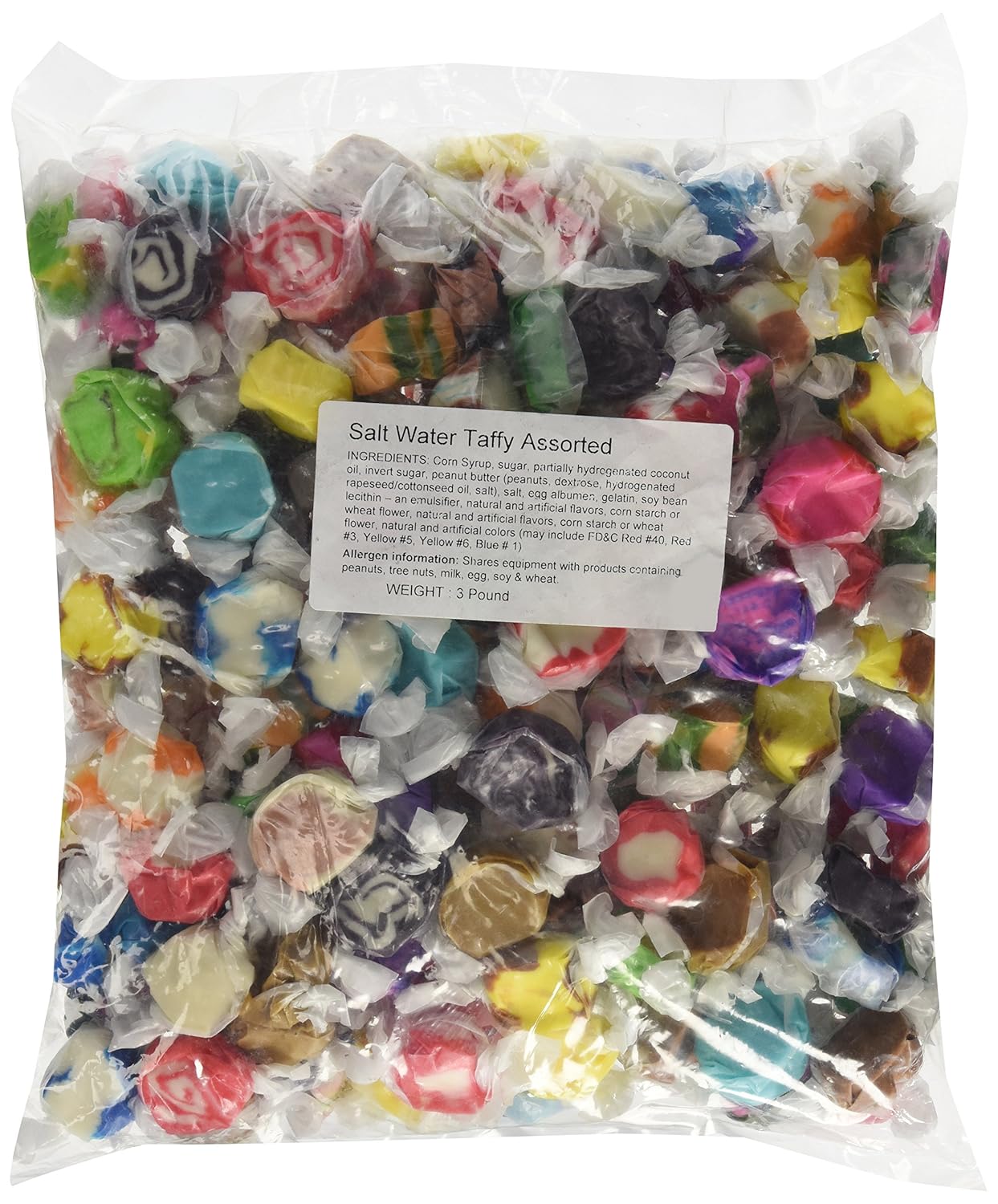 Salt Water Taffy Assorted Flavors 3lb Taffy Candy