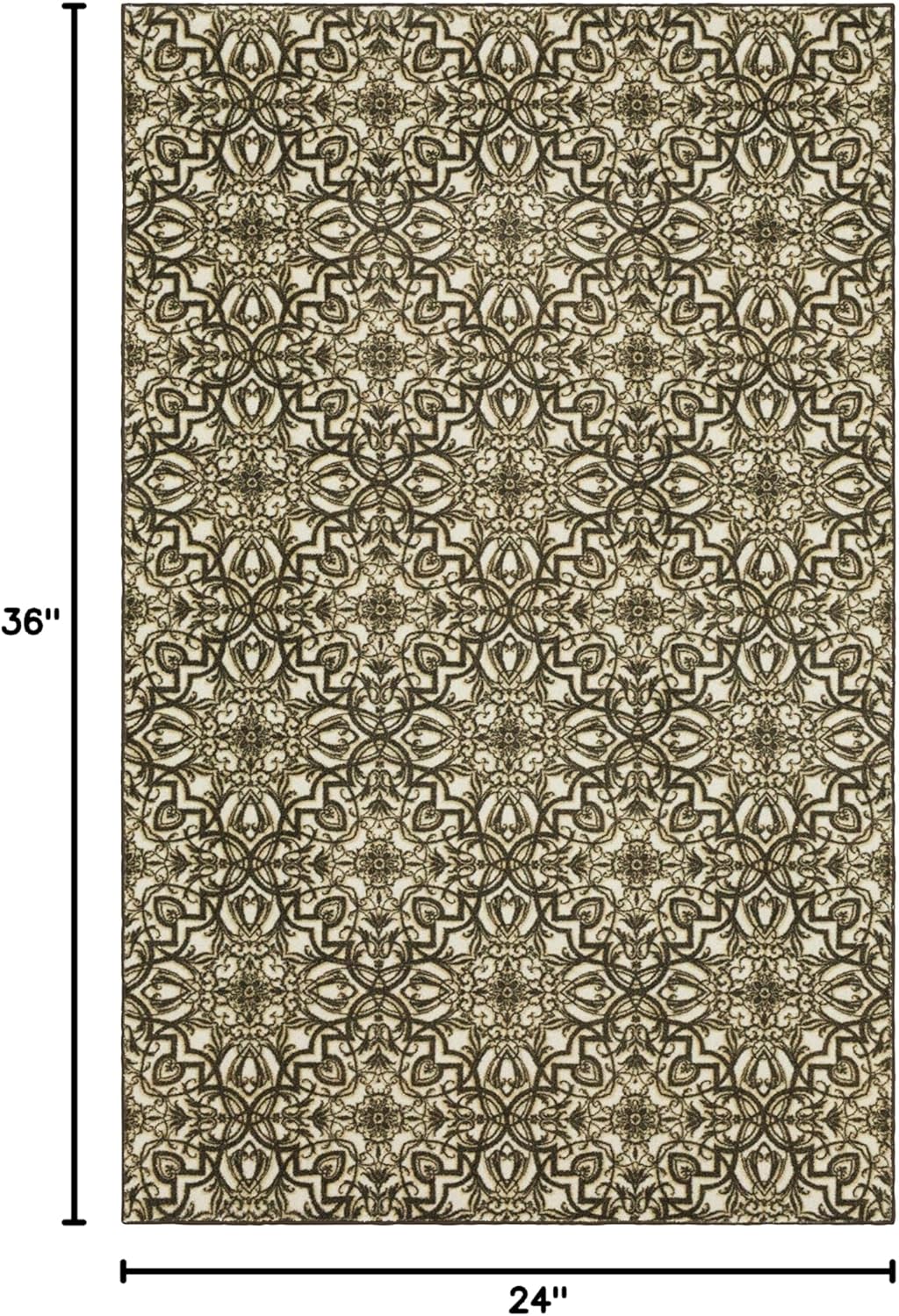 Navy Geometric Tufted 4' x 6' Synthetic Area Rug