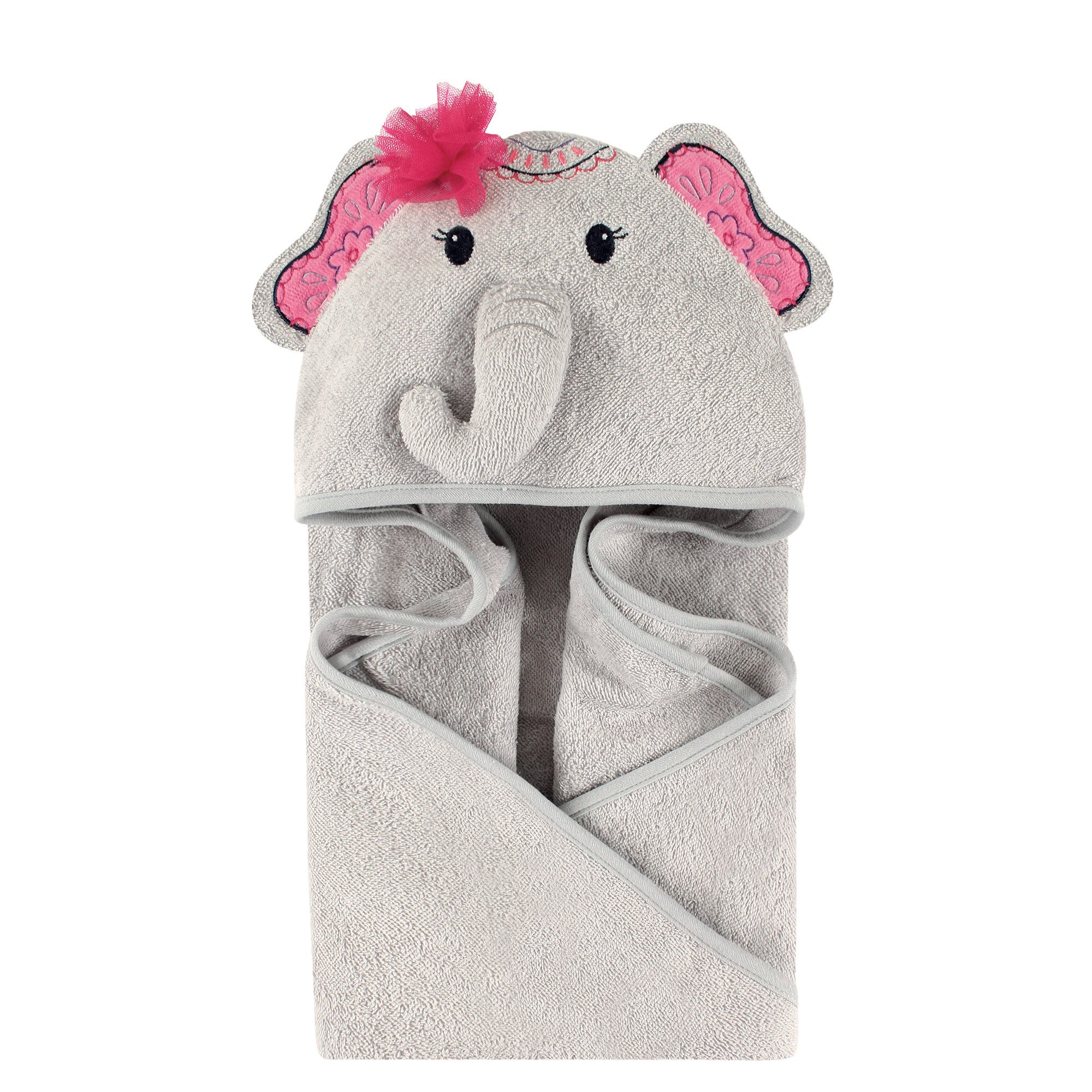 Little Treasure - Toalla unisex con capucha para bebé, diseño de elefante, talla única