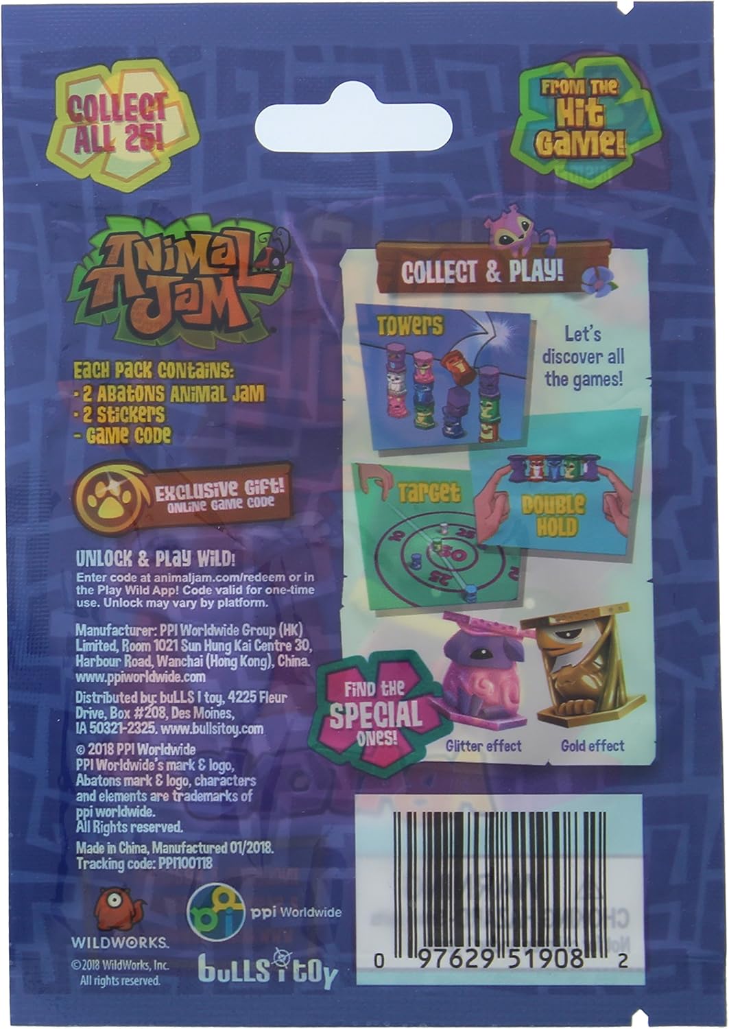 Animal Jam Abatons Blind Bag Including 2 Abatons, 2 Stickers, Plus A Game Code image 2