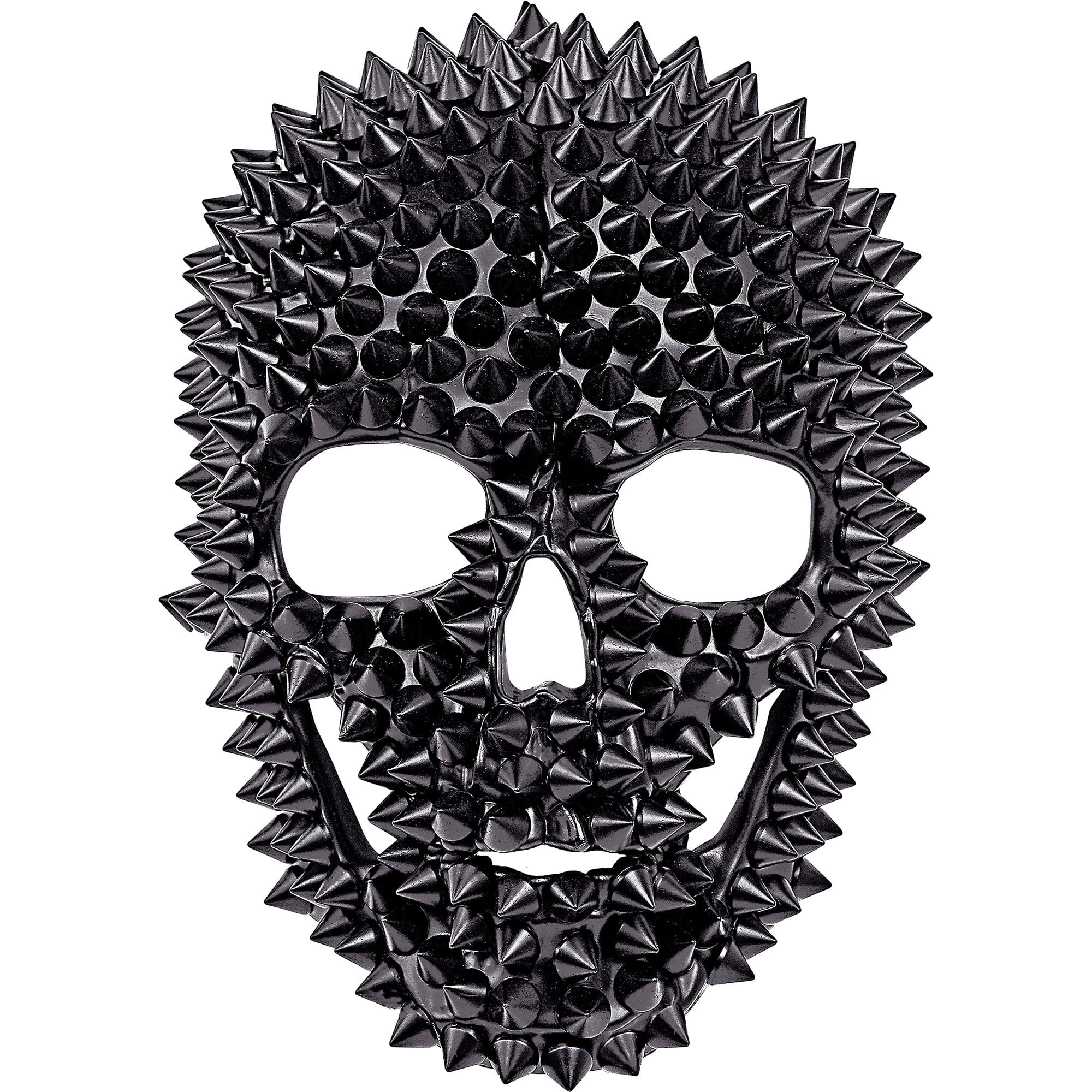 W WIDMANN MILANO Party Fashion - Skull Mask with Studs for Adults, Costume Accessory for Halloween