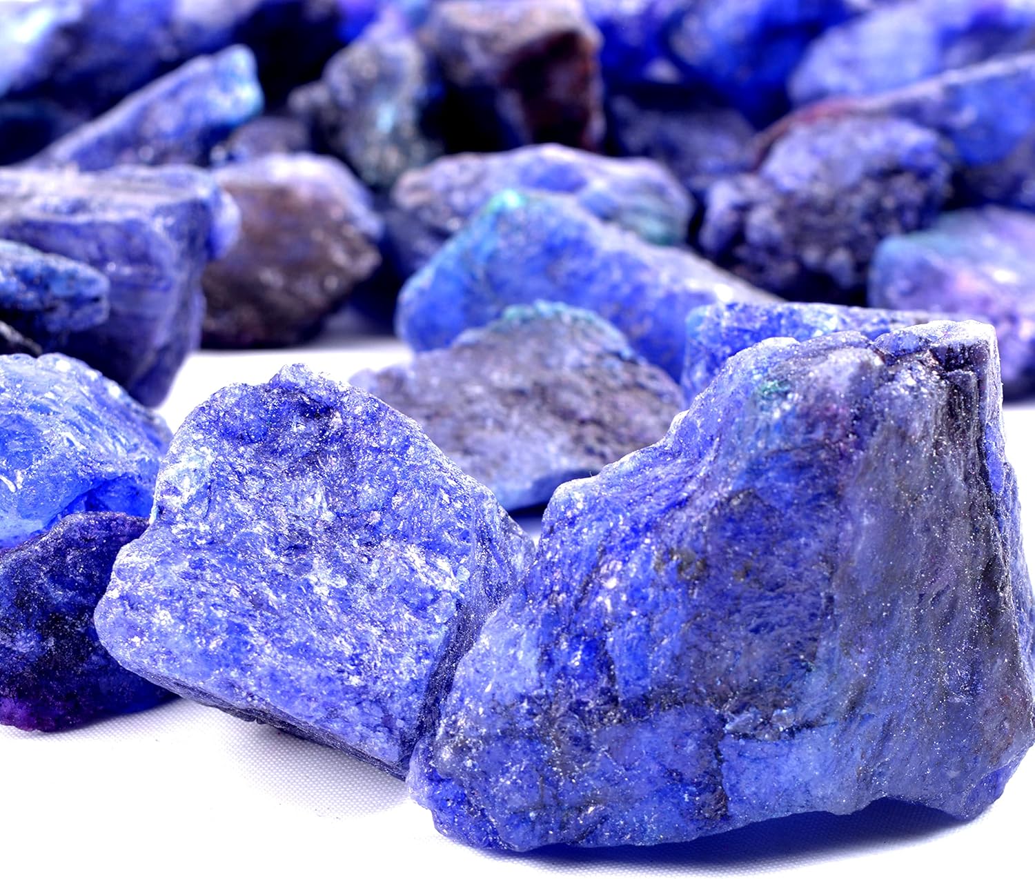 iKigai Gems 1/2 Lbs Natural Raw Blue Sapphire Gemstones
