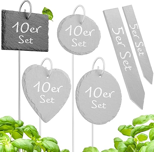 CUTHOLLOW Pflanzenschilder Metall - Wetterfeste Gartenstecker Zum Beschriften, 30cm