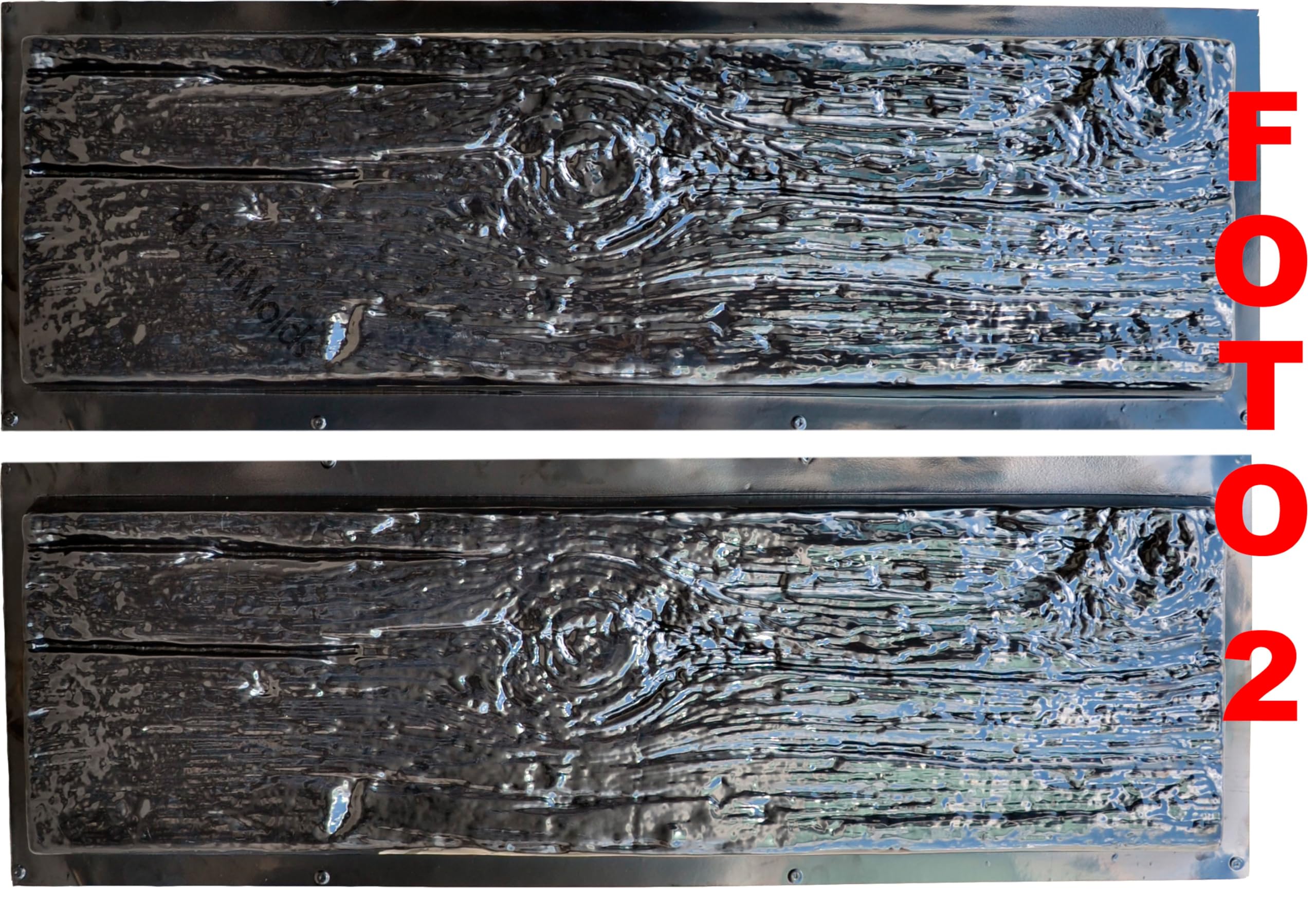 Concrete Molds DIY Set 2 pcs Big Molds Old Wooden Boards Expressive Wood Texture New Design Concrete Mould Garden Stepping Stone Path Patio Pavers for Garden Walkway Model S73