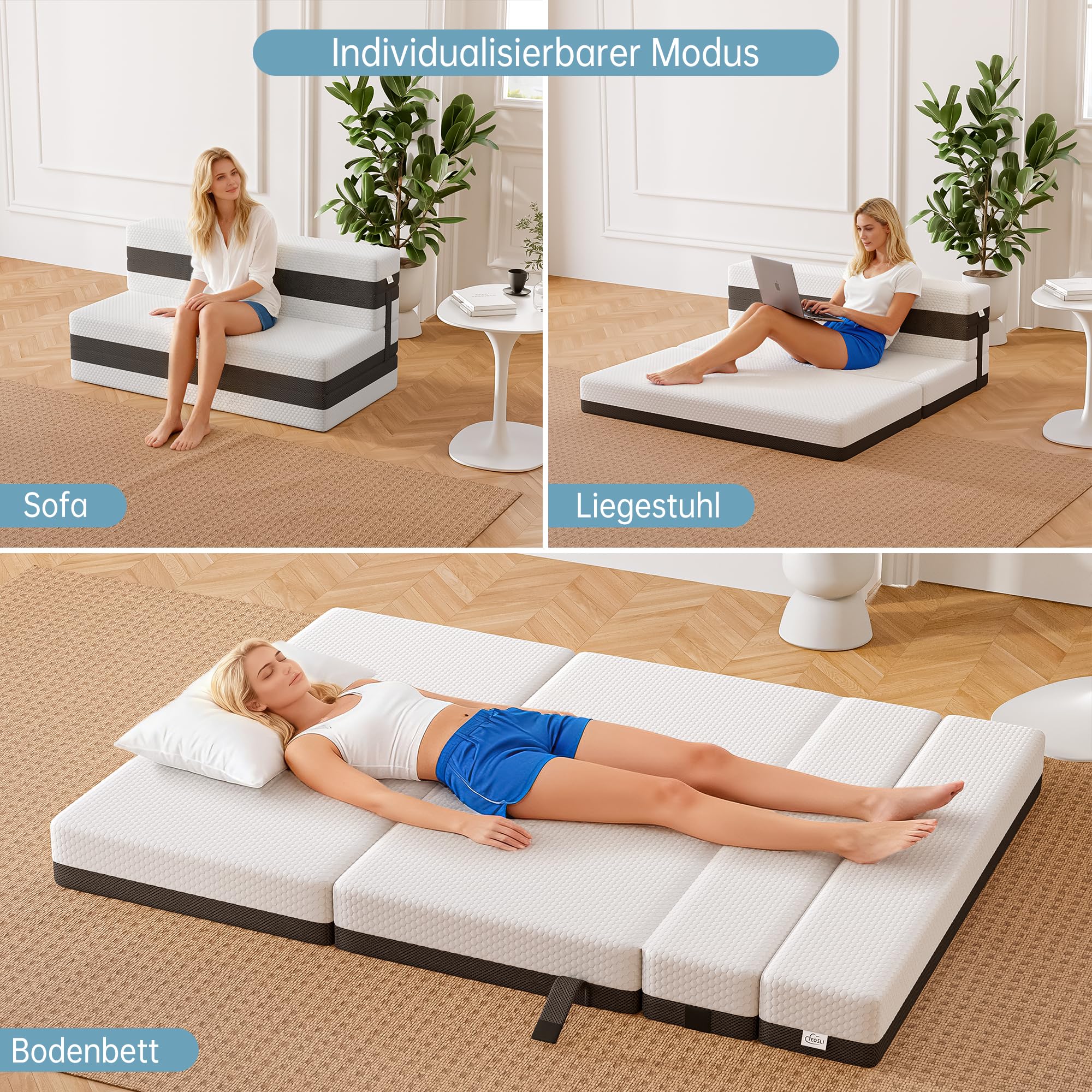 TeQsli Gel Klappmatratze 15 cm Höhe – Bild 3