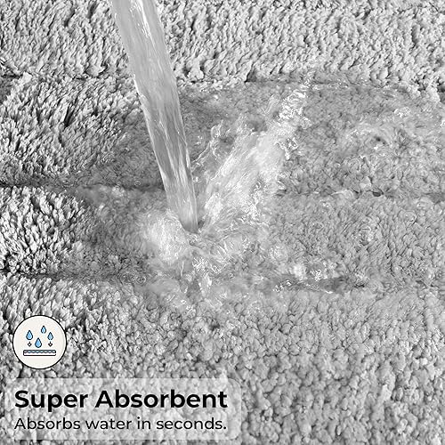 Miniatura 5 de GRANNY SAYS Juego de 2 alfombras de baño, alfombras de baño suaves para baño, alfombras de baño antideslizantes, lavables, alfombras de baño