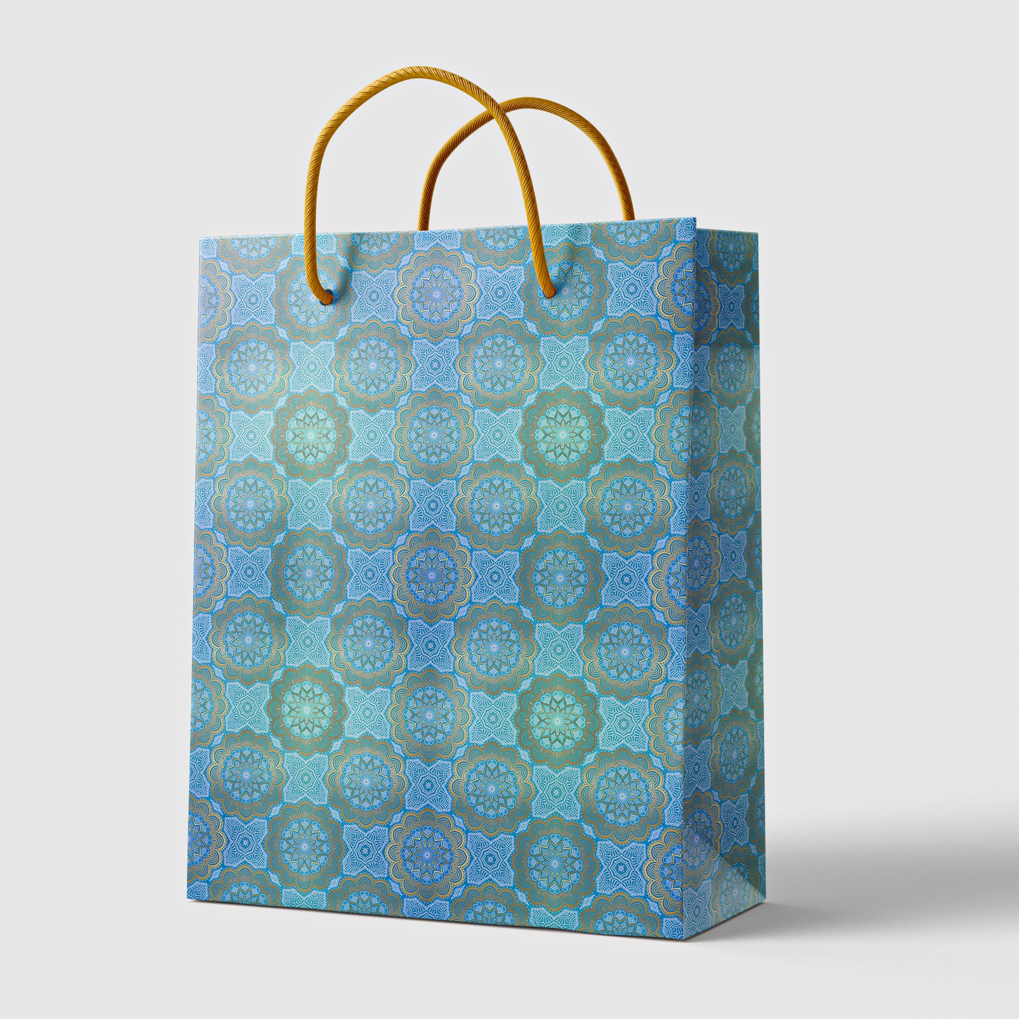 NXTLVL Gift Bags - Paper Bags for Return Gifts, Large Gift Carry Bag, Gifting, Goodie Bags - Pack of 20, Large - Blue Motiff (B0DFW5JM4Q) Amazon Price History, Amazon Price Tracker