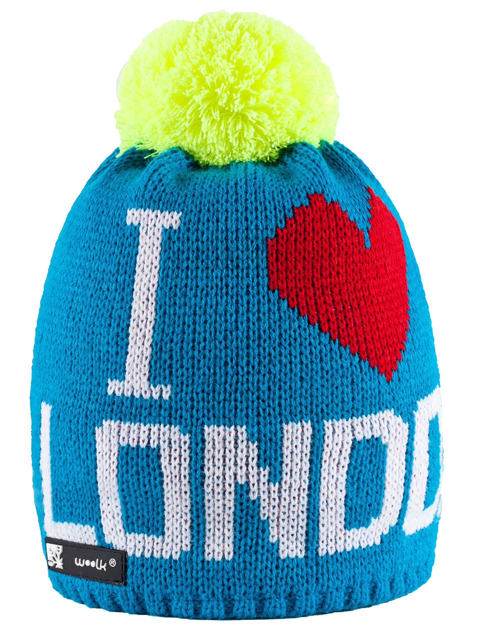 Morefaz Men's London 18 Beanie Hat London Wool Knitted Nordic With Ponpon Wo's Winter Cap Warm Fashion Ski Snowboard Hats (London 18)