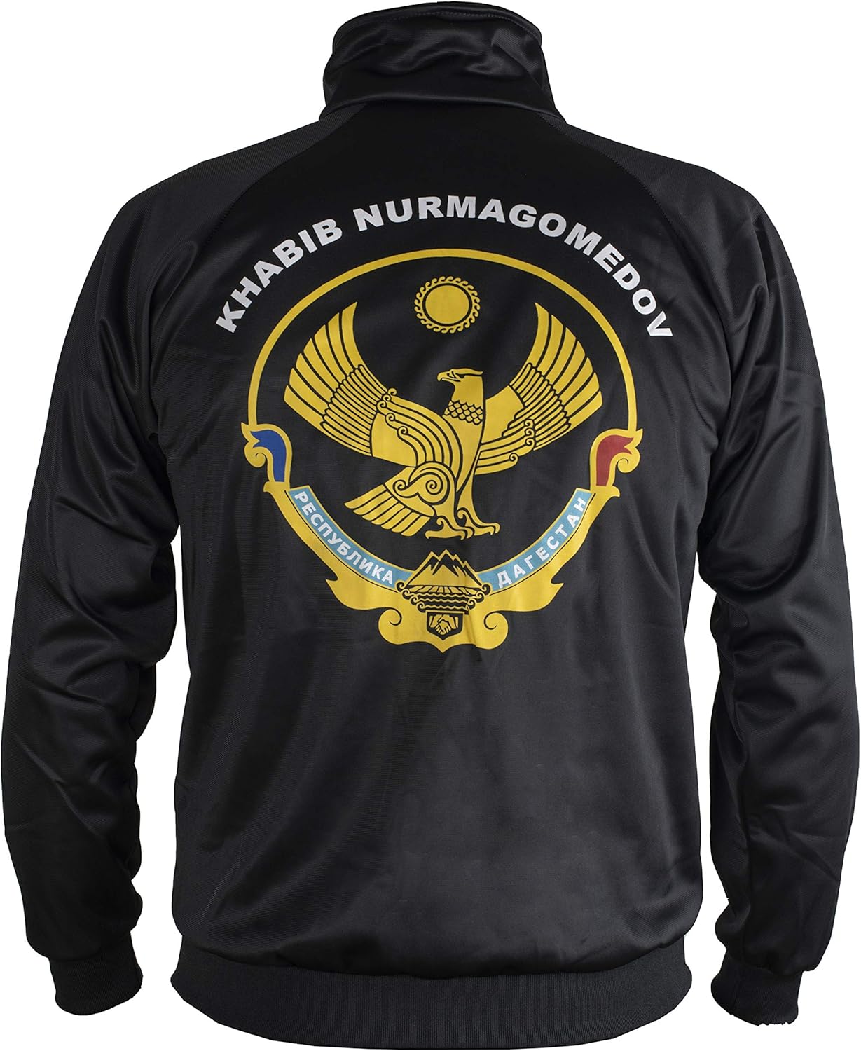 Khabib Nurmagomedov The Eagle Dagestan Mixed Martial Arts MMA Jacket Tracksuit - M Black