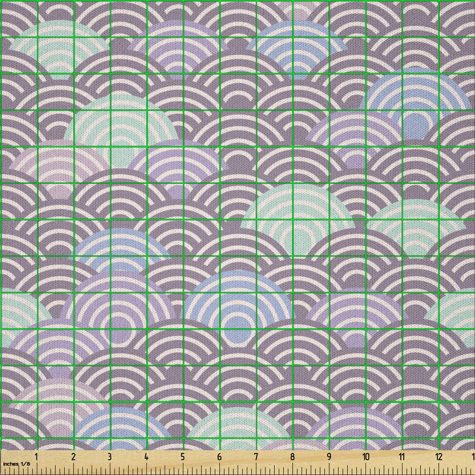 ABAKUHAUS Spina di pesce Tessuto a Metraggio, Squama Dreamy Colori, Tessuto in Microfibra per Arti e Mestieri, 1M (230x100cm), Azzurro Verde Acqua