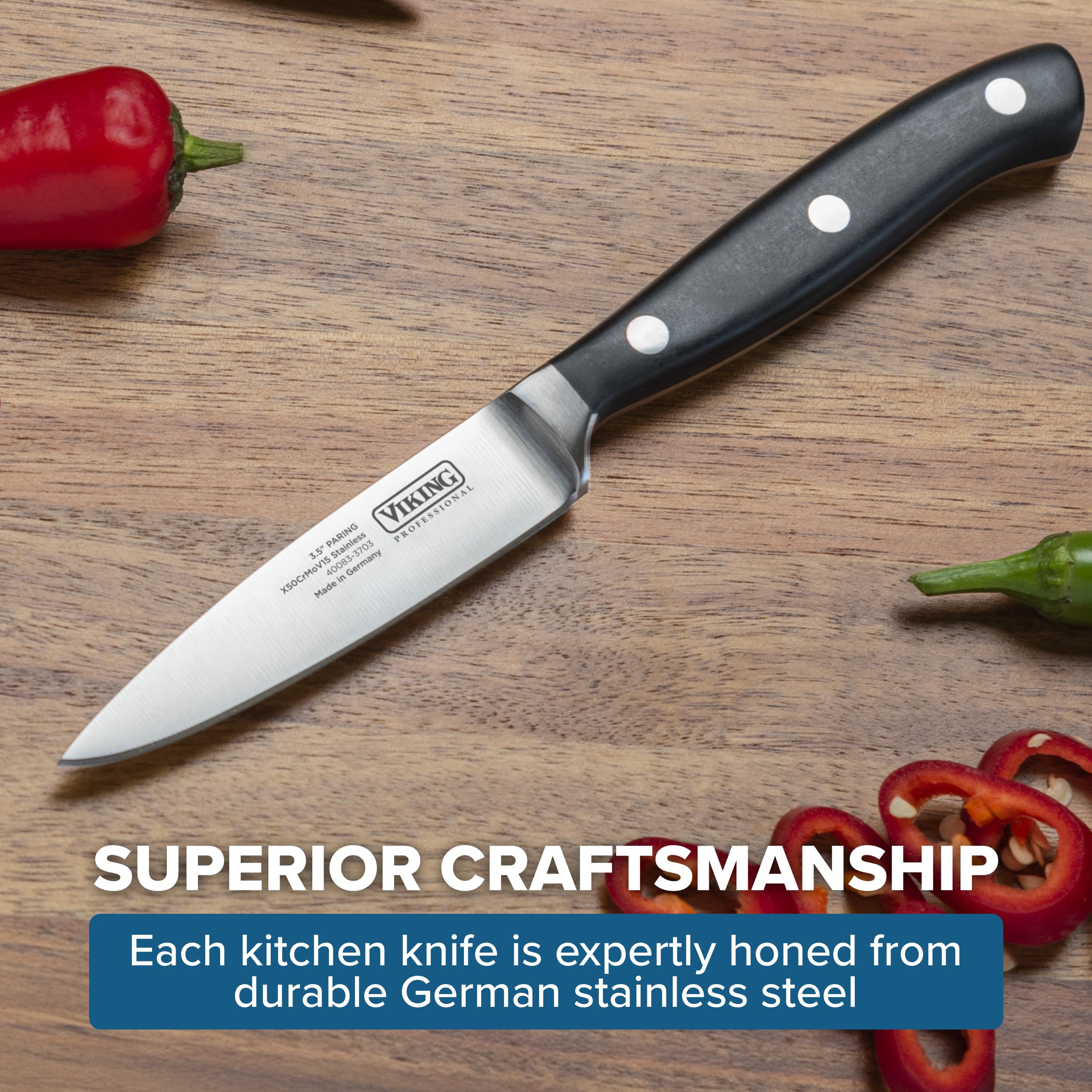 Amazon.com: Viking Kitchen Paring Knife, 3.5 Inch German Stainless