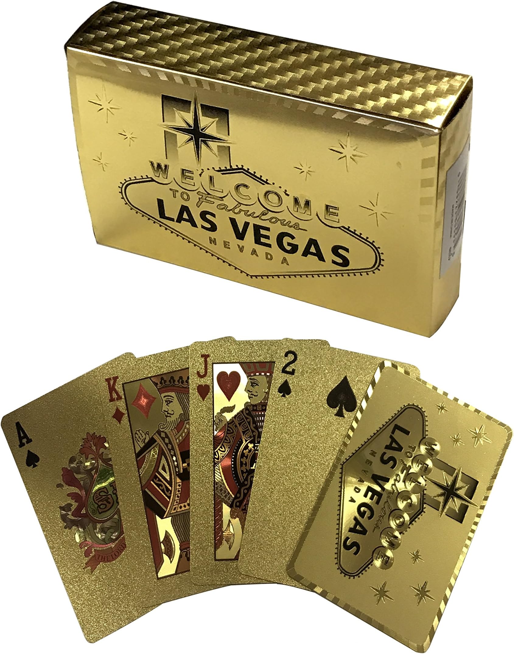 Welcome to Fabulous LAS Vegas Playing Cards in Shiny Gold (FOIL)