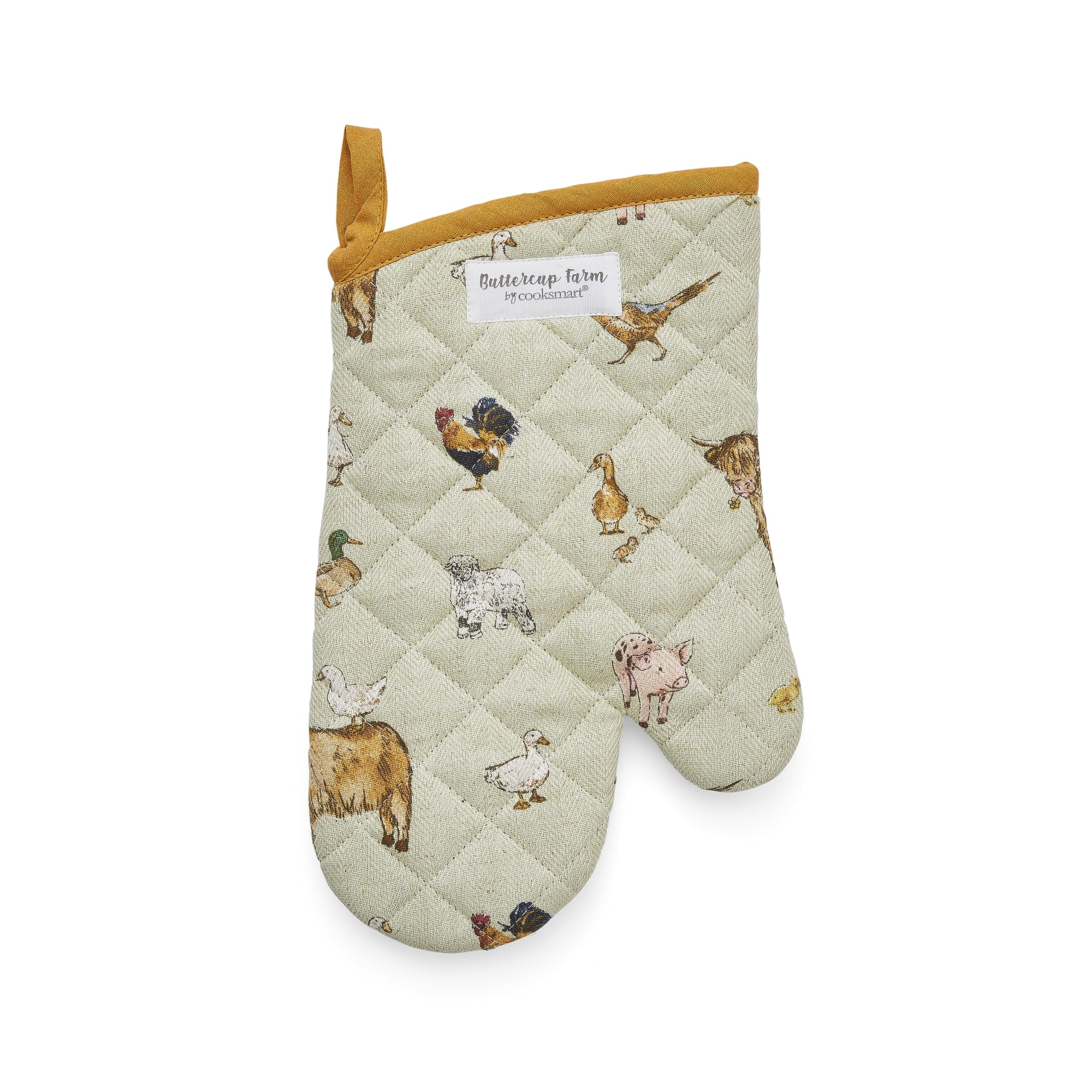 Cooksmart British Designed Oven Gloves | Modern Design Gauntlet Oven Gloves Heat Resistant | Oven Mitt or Baking Gloves Perfect For Modern Kitchens