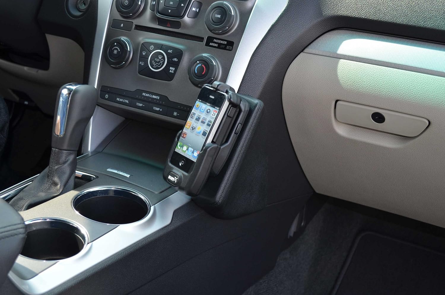 Best Deal KUDA 095875 Leather Mount Black Compatible with Ford Explorer (Since 2011)