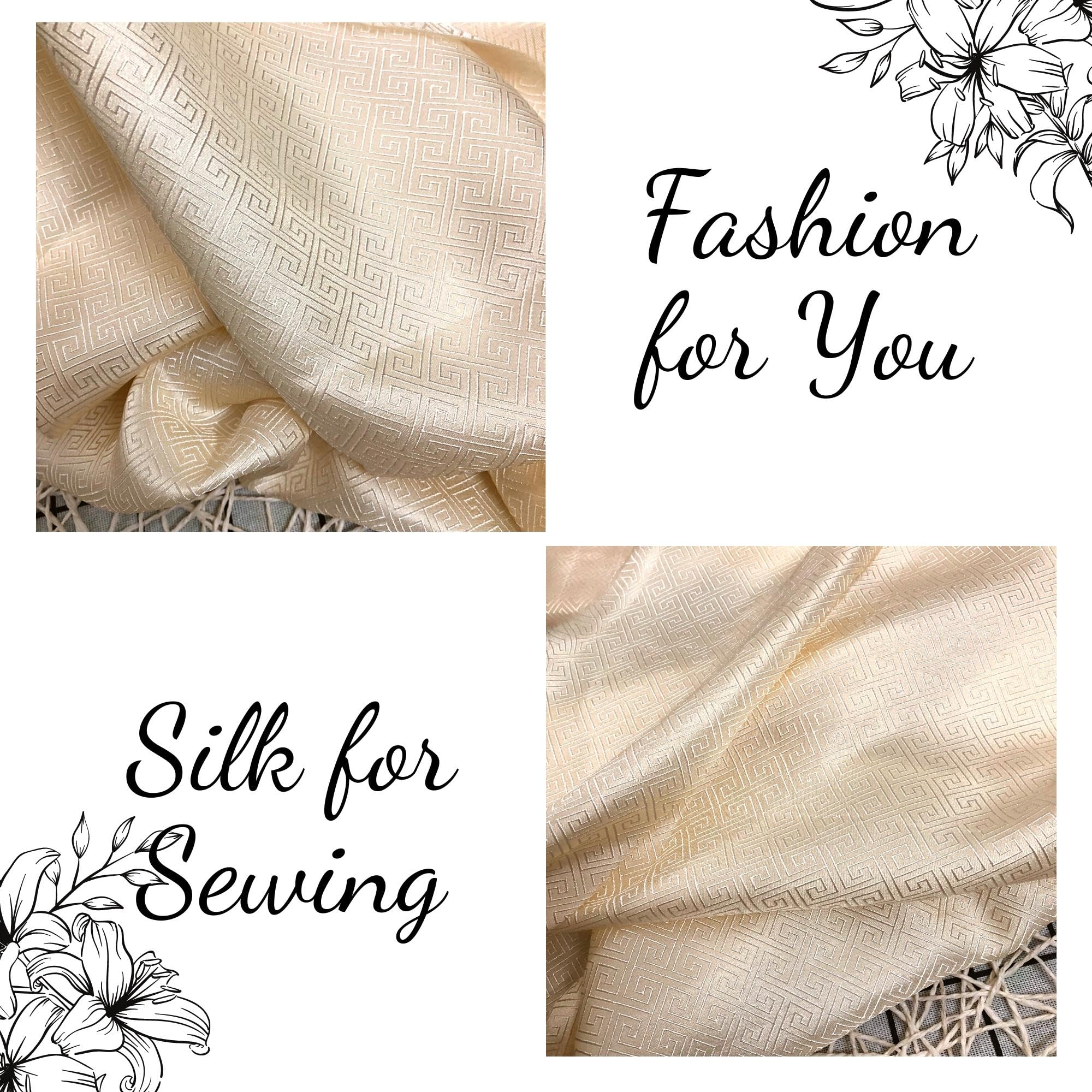 cream fabric for dress Cream Color Stretch Silk Charmeuse Fabric for Dress