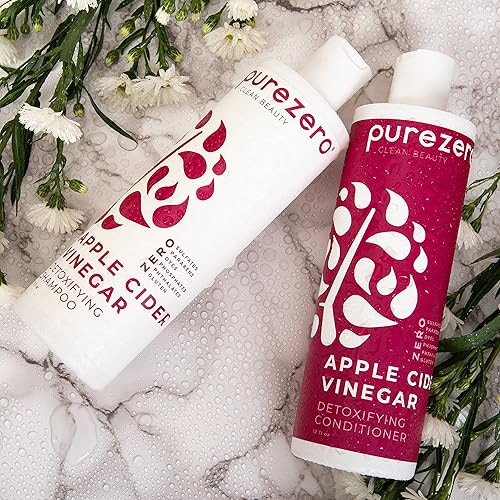 Miniatura 4 de Purezero Set de champú y acondicionador de vinagre de sidra de manzana, desintoxicación del cuero cabelludo y el cabello, pH equilibrado, aumenta la