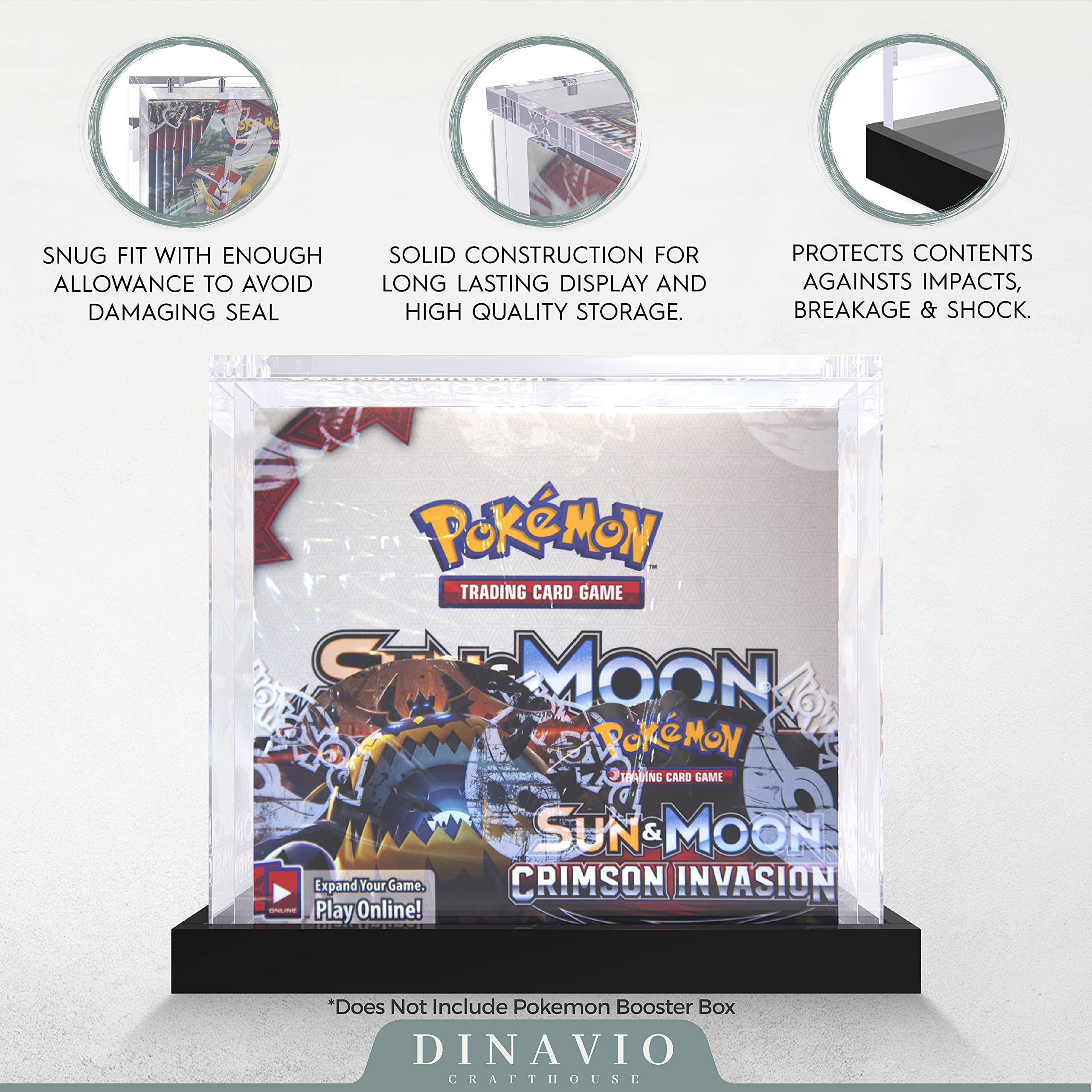 Buy Dinavio Crafthouse Booster Box Acrylic Display Case Pokemon