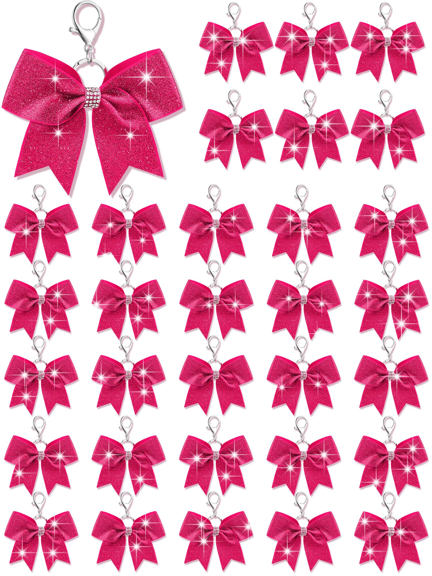 Tondiamo Cheer Bow Keychain Bulk Rhinestone