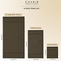 Vista 26 de Chakir Turkish Linens Toallas turcas de alta calidad 100% algodón para baño, toallas de baño grandes de 30 x 60 pulgadas (4 piezas, beige)