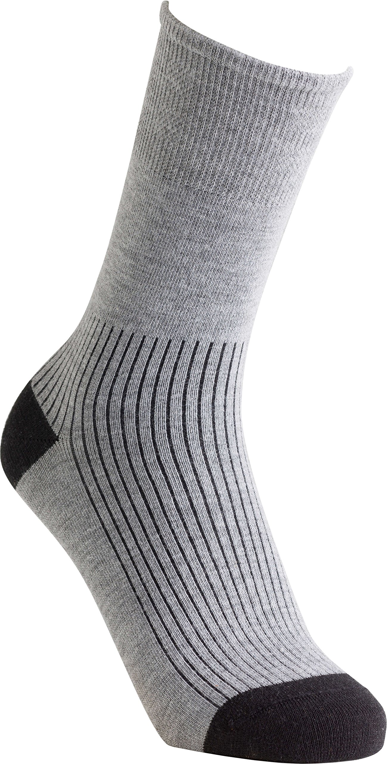 Cosyfeet Women's Grey Extra Roomy Coolmax® Seam‑Free Socks - L