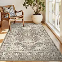 Rugland Tapete 3x5 – Tapete lavável resistente a manchas, tapetes antiderrapantes para sala de estar, tapetes de área tribal persa boho (TPR07-marfim, 3'x5')