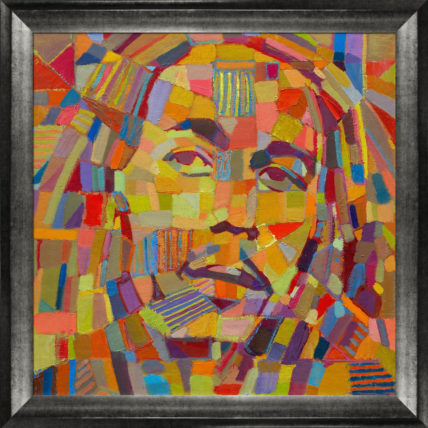 overstockArt ArtistBe Bob by Rubanov Alexey with Athenian Distressed Silver Frame, Distressed Silver Finish