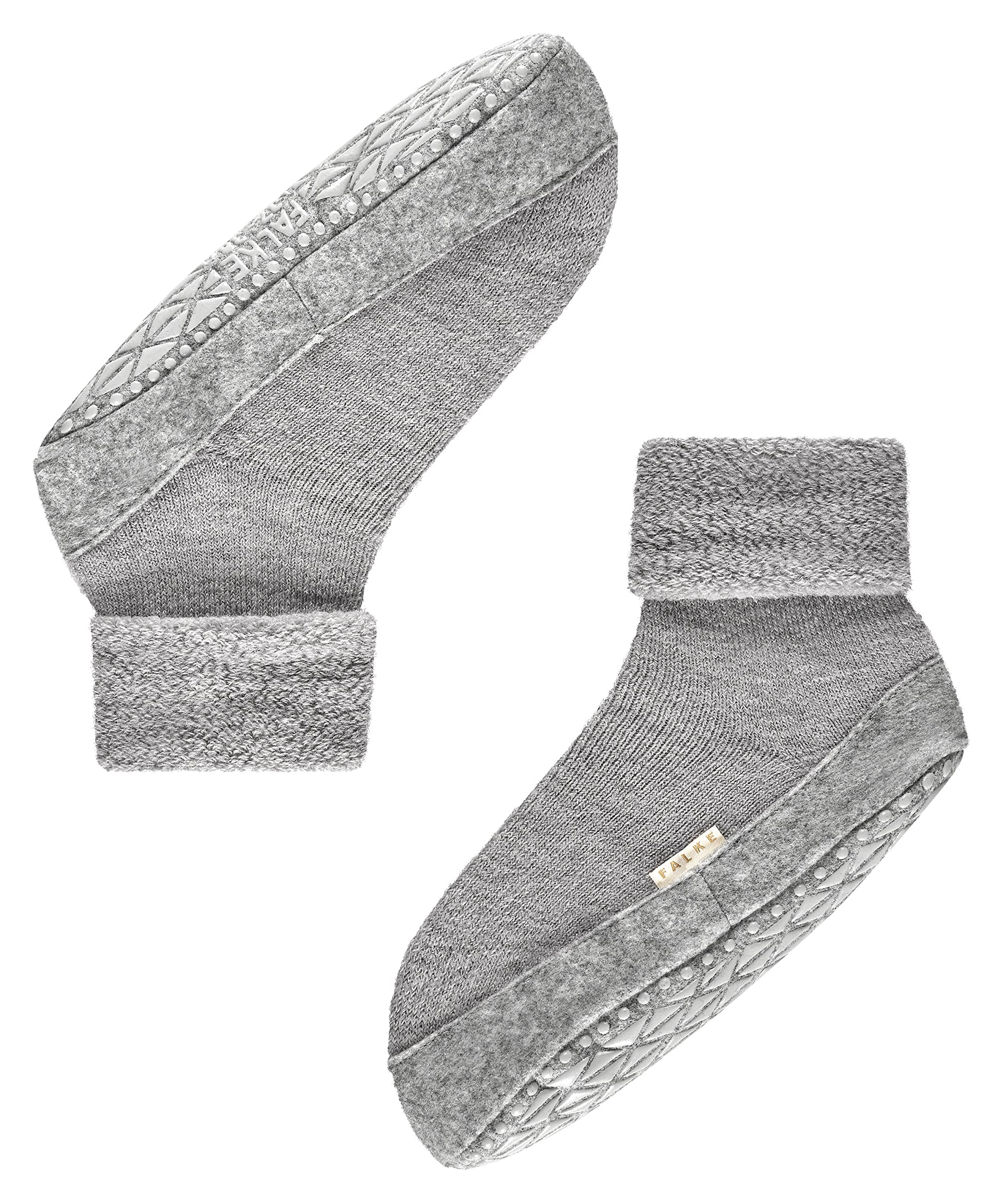 FALKE Kobiety Kapcie Cosyshoe W Hp wełna z wypustkami na podeszwie 1 Para, Szary Light Grey 3400, 37-38