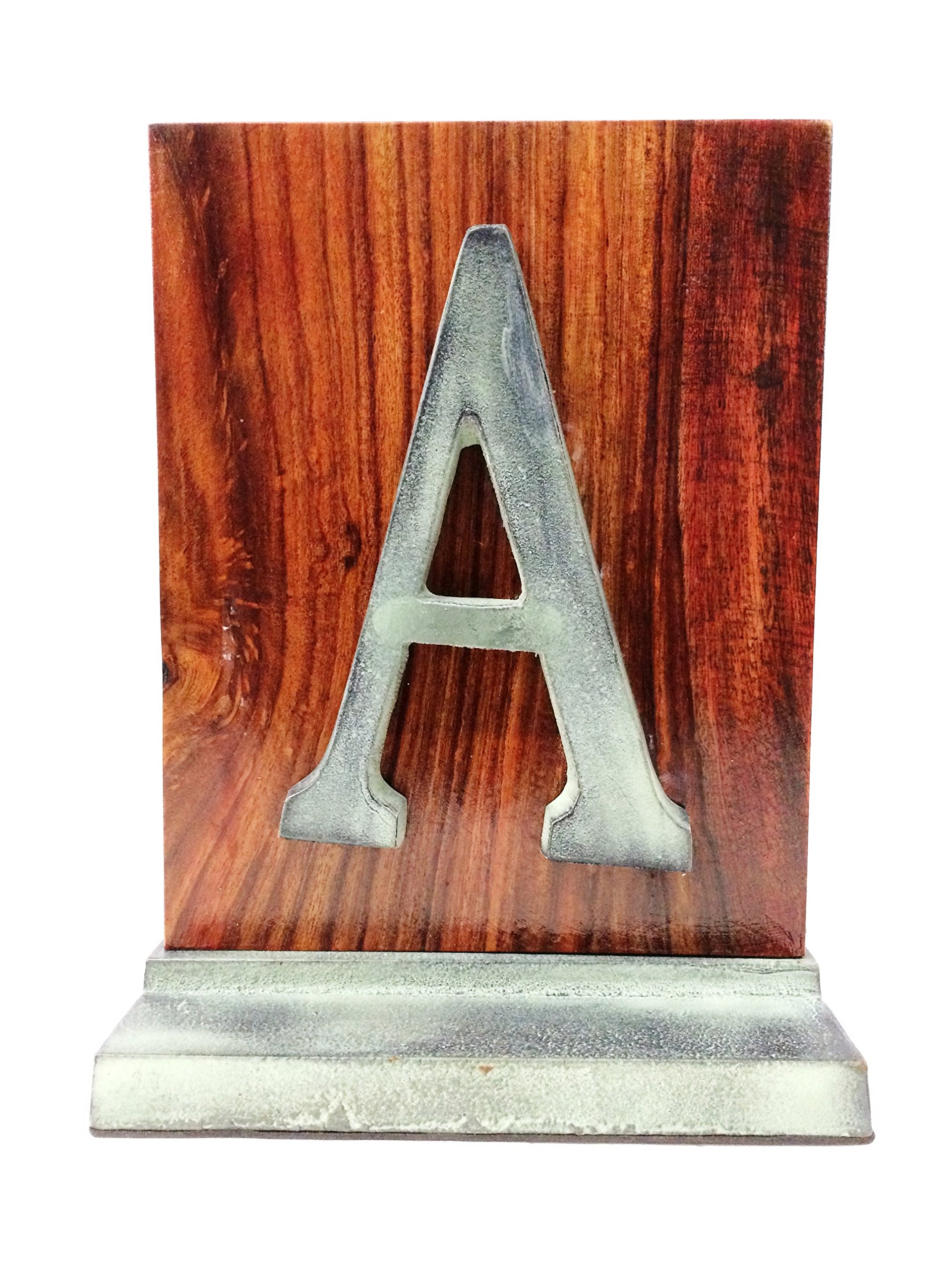 Madhu's COLLECTIONMG786A Desktop Decorative Wooden Standing Alphabet, 6" x 8"
