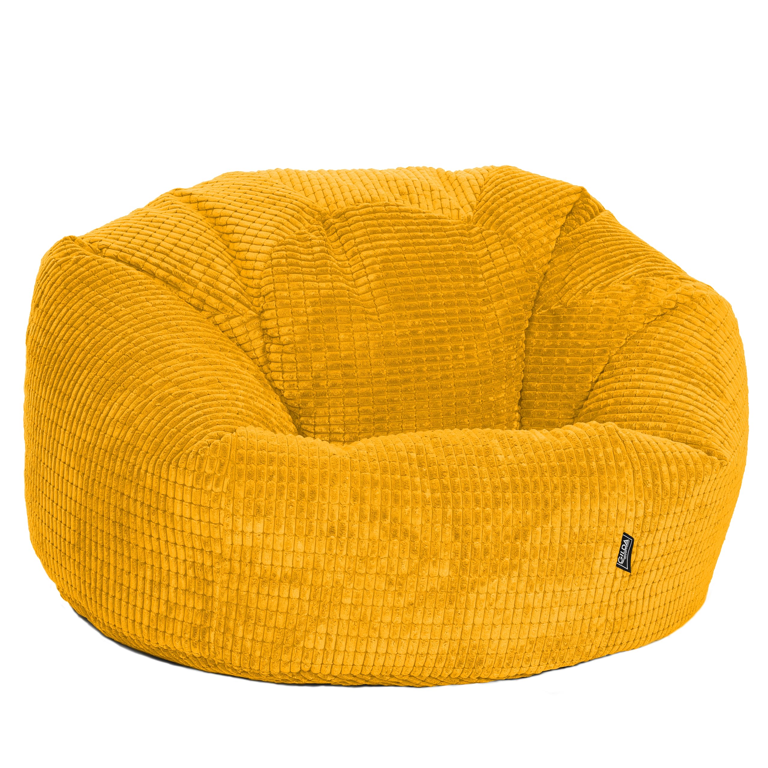 Gilda Giant Classic Corduroy Beanbag Delivered Filled (Mustard)