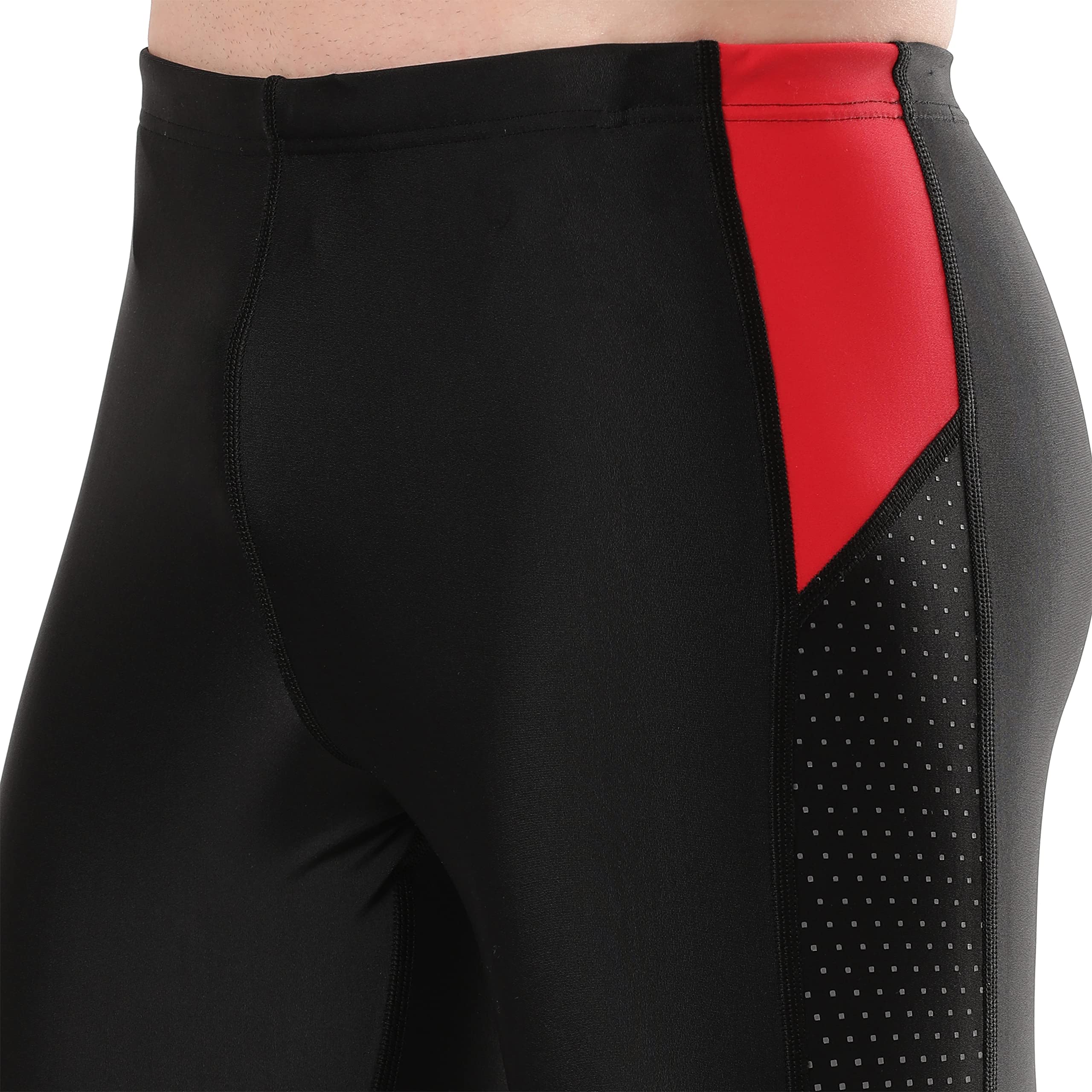 Speedo Men's Endurance 10 Dive Aquashort - Black & Fed Red 4
