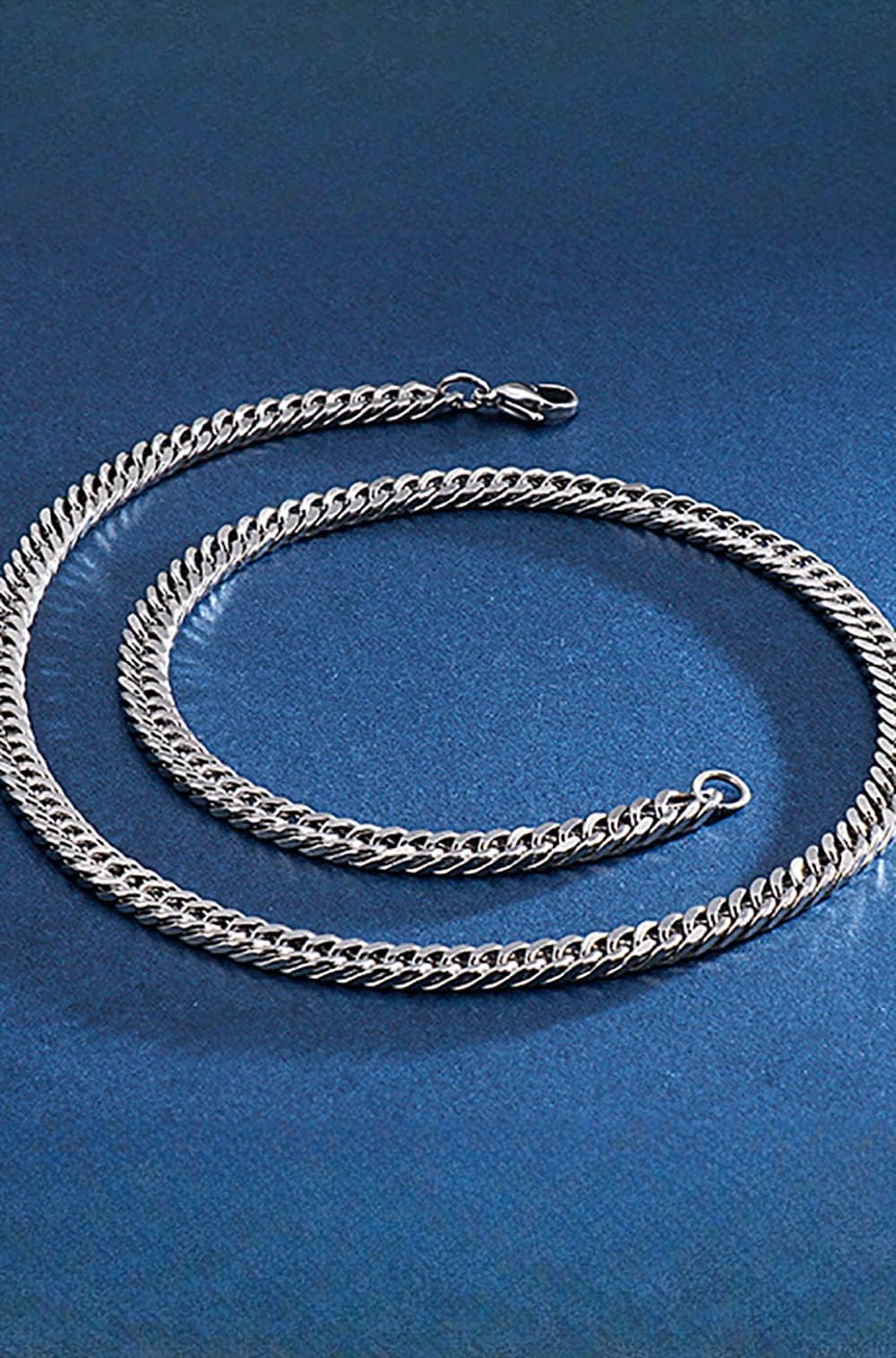 Stainless Steel Curb Design Silver Neck Chain Chains For Men Stylish Boys - 22 Inch