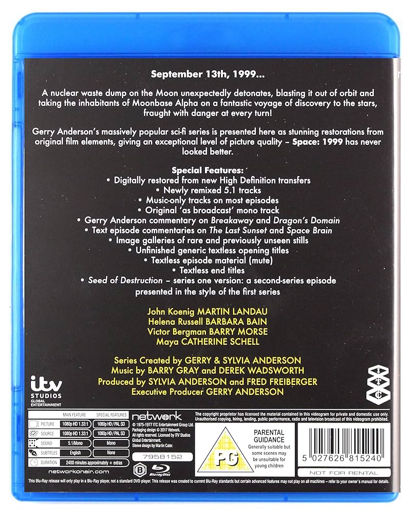 (未使用･未開封品)　Space 1999 - The Complete First Series - Blu-ray tu1jdyt Space: 1999 - The Complete First Series [DVD]: Amazon.de