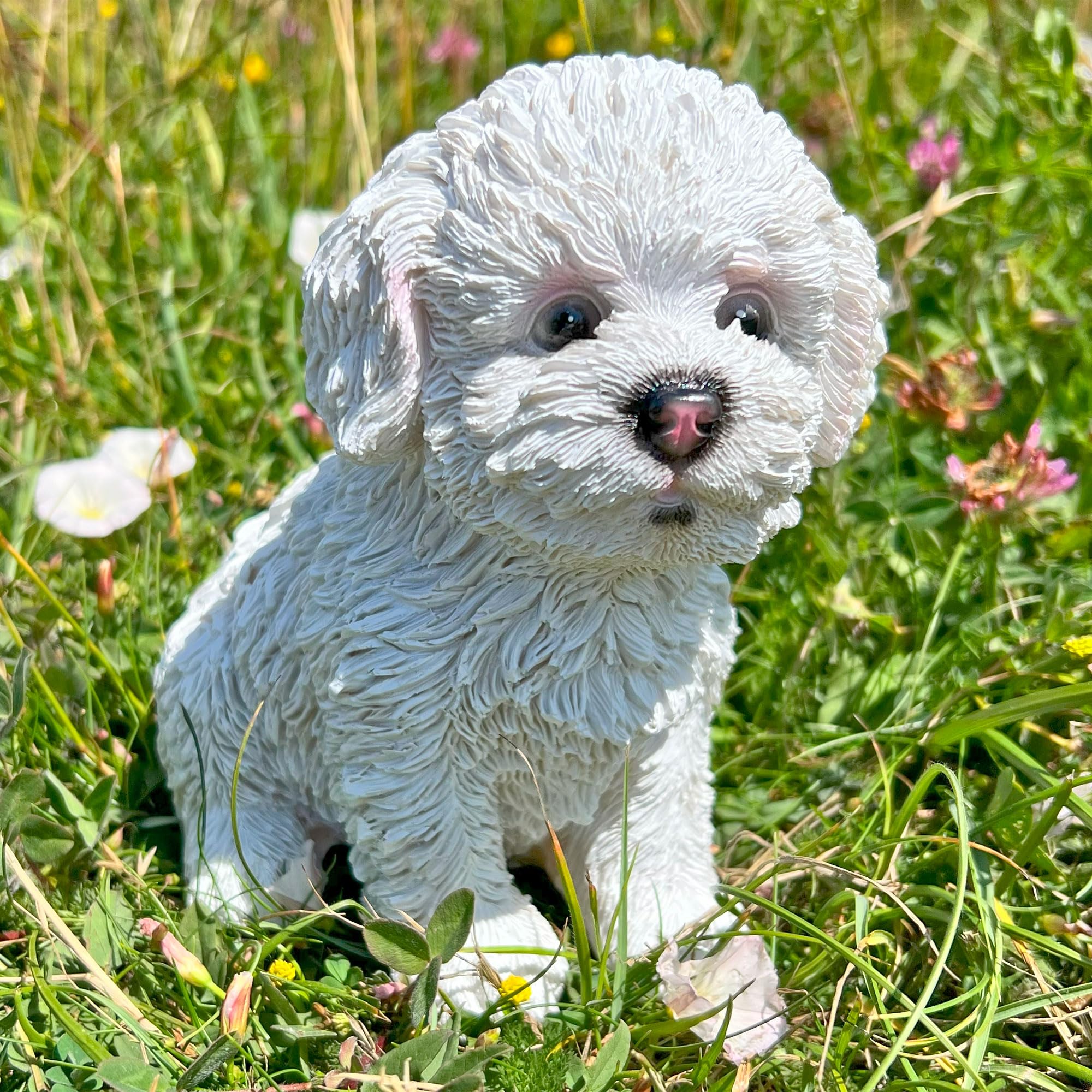 Farmwood Bichon Frise Puppy Dog Garden Animal Statue