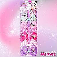 Vista 7 de LUV HER Disney Minnie Mouse - Juego de accesorios para el cabello, 7 lazos de 4 pulgadas, pinzas de cocodrilo, a partir de 3 años