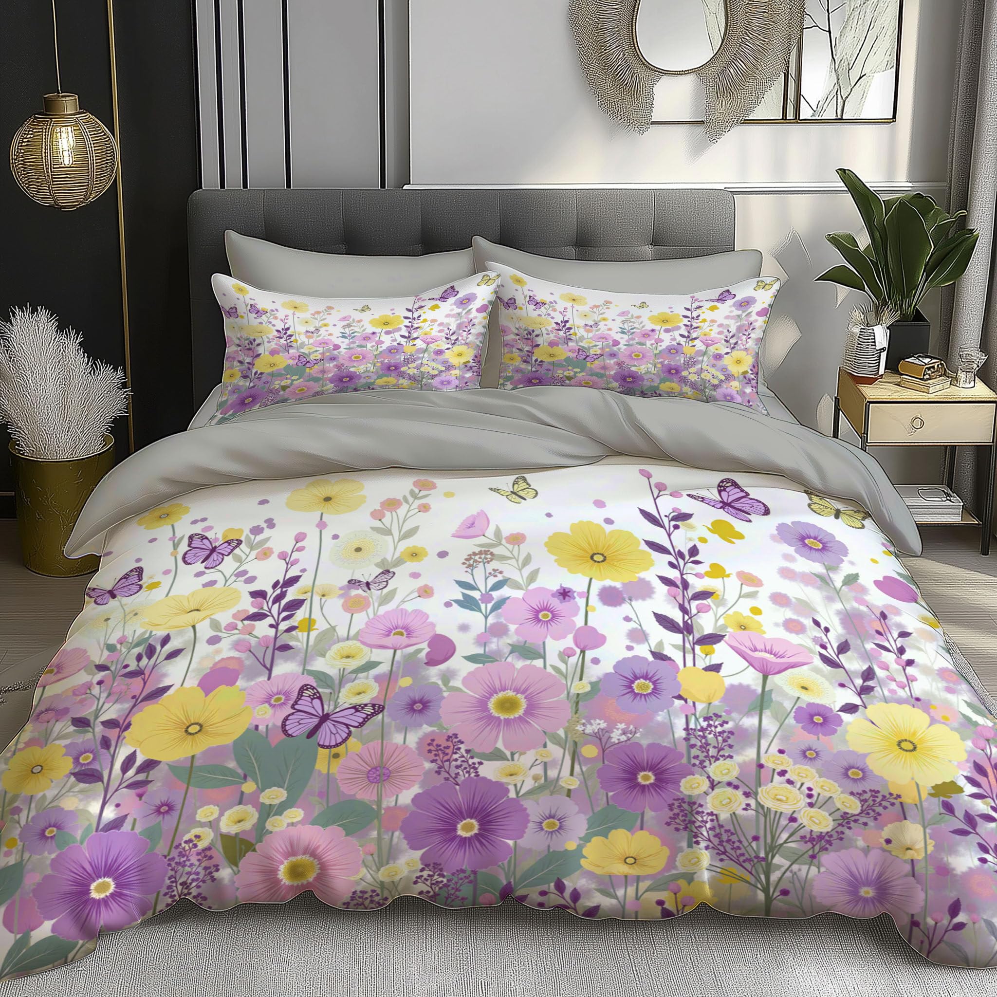 Housse de couette 140x200 fermeture éclair pour un lit facile à border