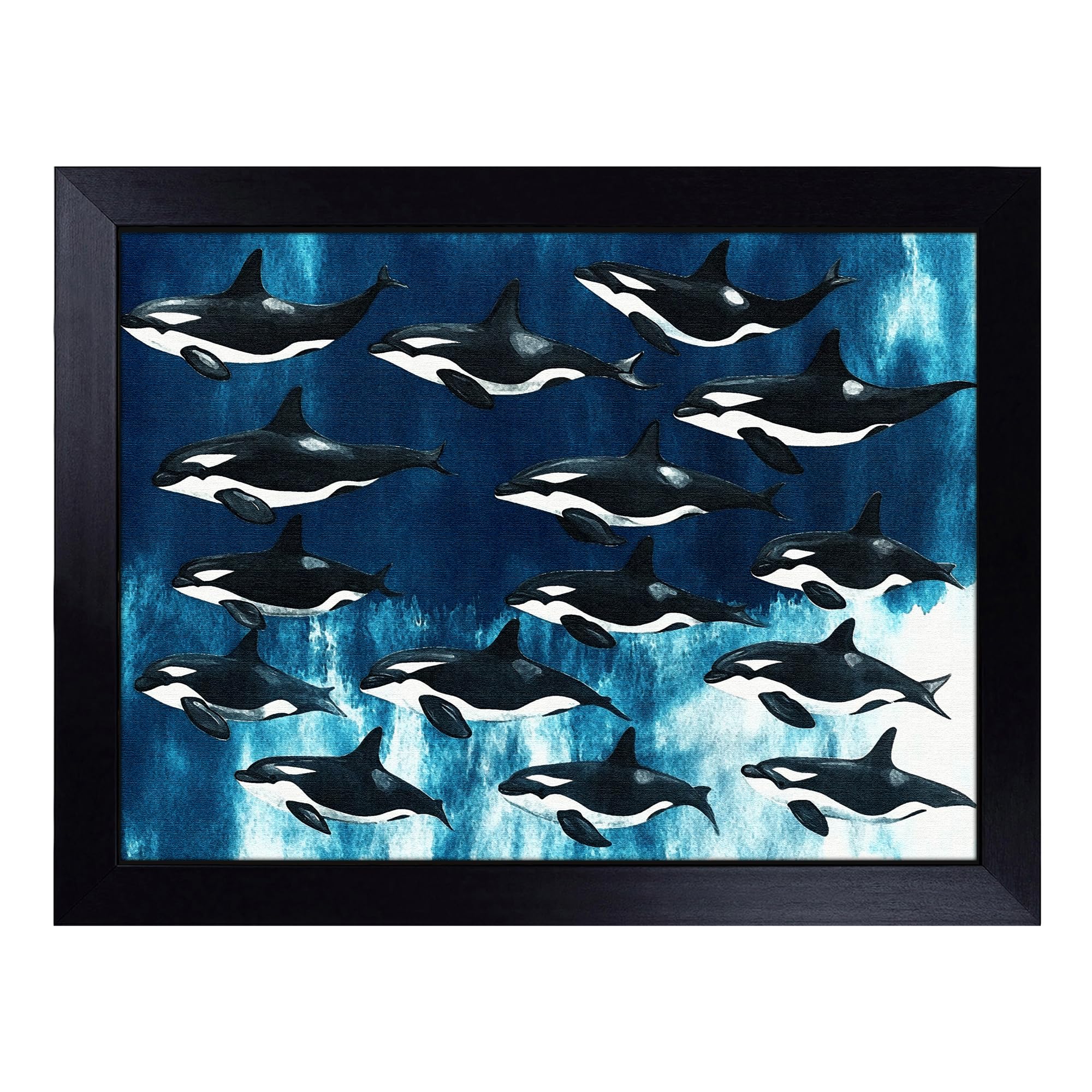 Orca Whales | Lap Tray with Padded Cushion, Portable Surface with Bean Bag Base, Perfect Surface for Working, Crafting, TV Eating and Laptop Use