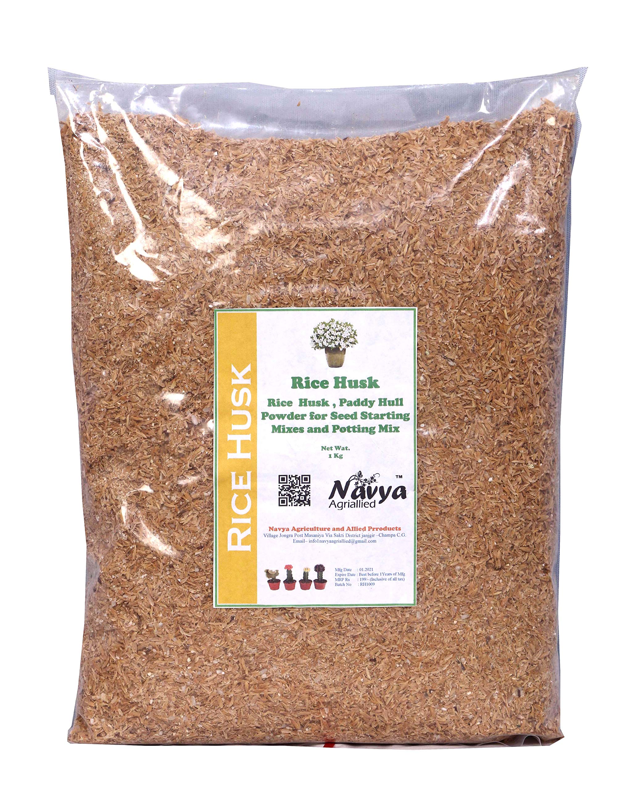 Navya Agriallied Rice Husk Paddy Hull Powder for Seed Starting Mix and Potting Soil 1 Kg (B07TSRG8NP) Amazon Price History, Amazon Price Tracker