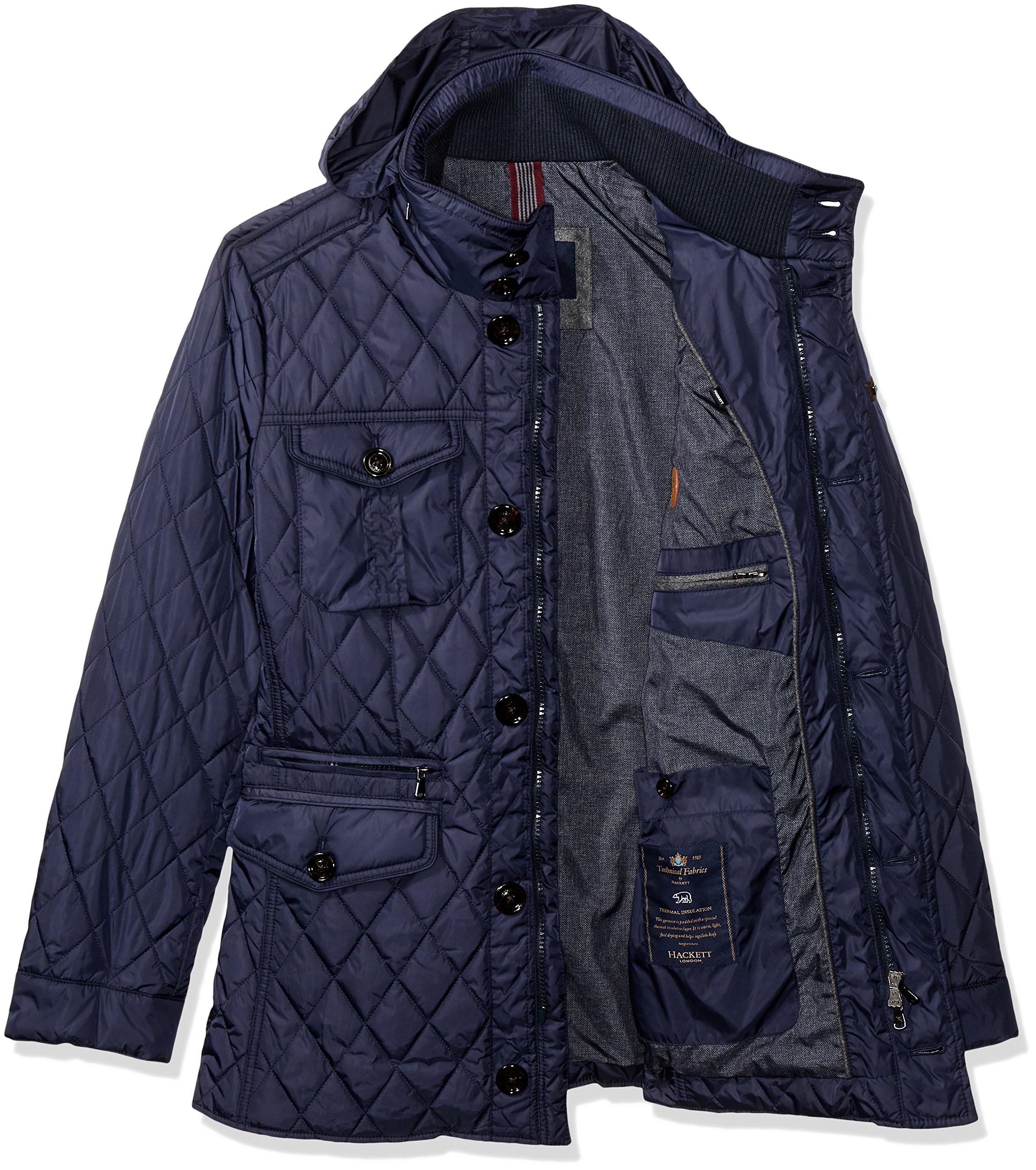Hackett Mens Quilted Holborn Jacket Navy L Desertcart Cyprus