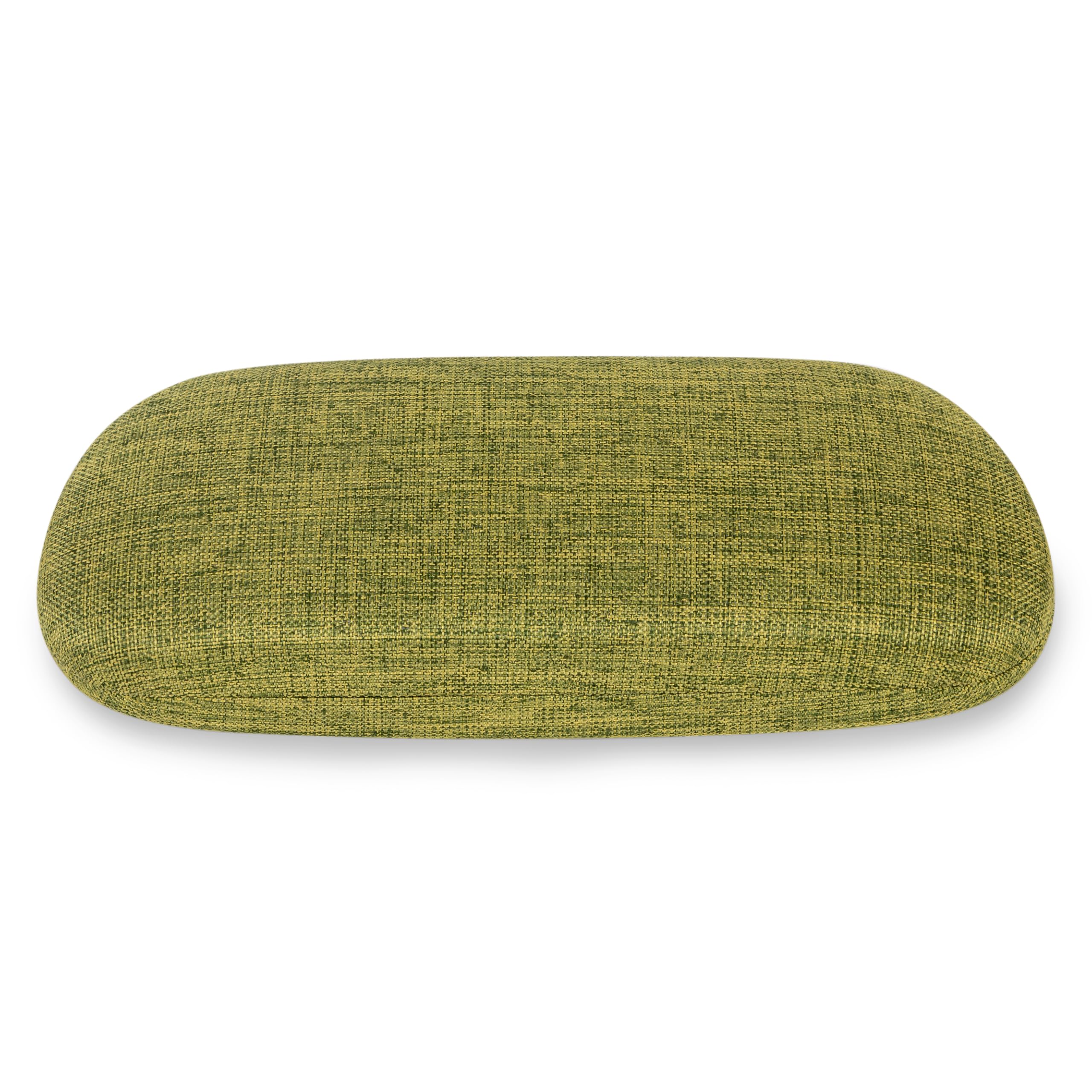 Lago Terra Unisex Green Linen Fabric Textured Hard Shell Glasses Case