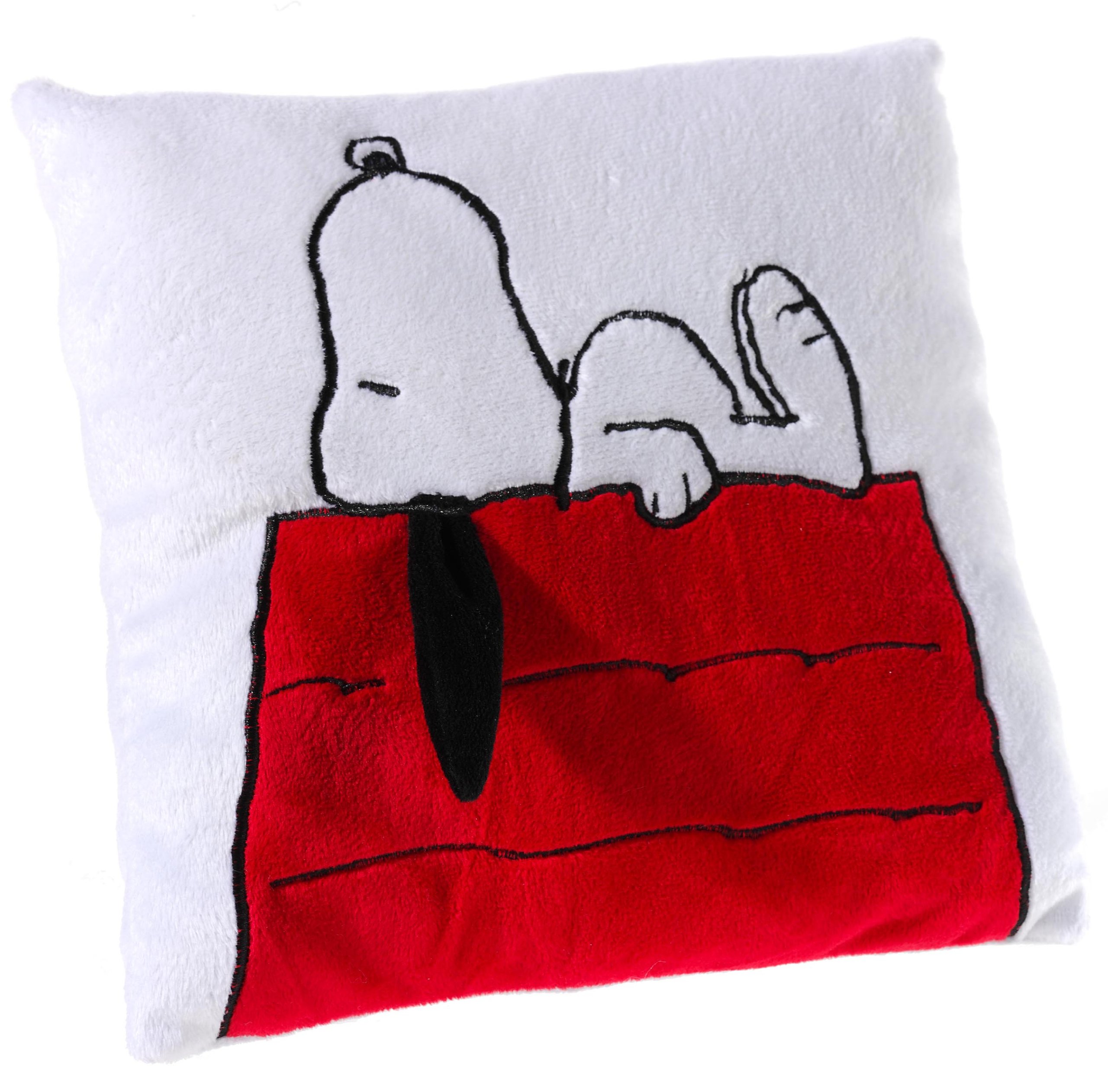 Snoopy Doghouse | Kids Pillow 24 x 24 cm | The Peanuts | Cuddly Throw Cushion