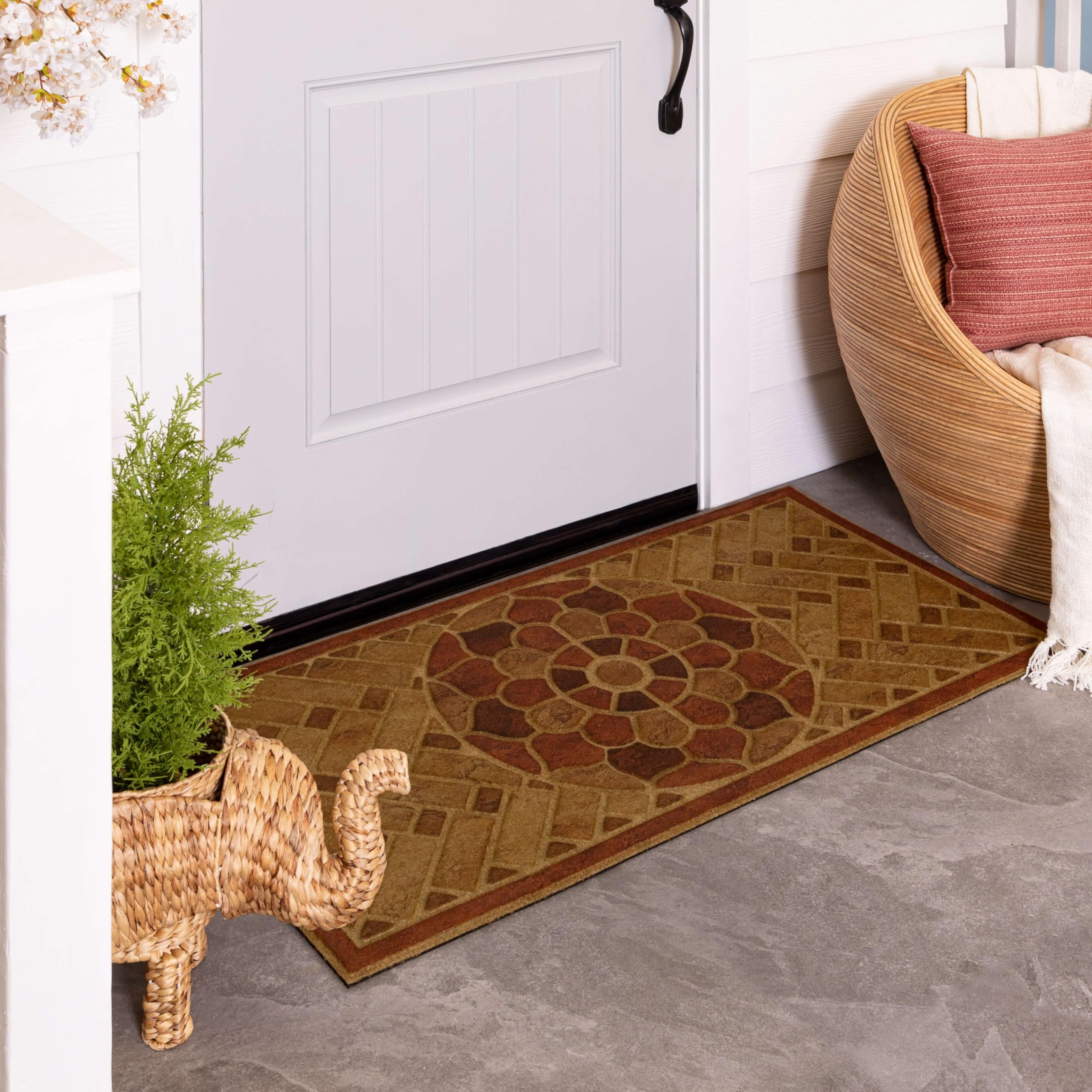 Amazon.com: Mohawk Home Stoney Medallion Casual Ornamental Clay 2