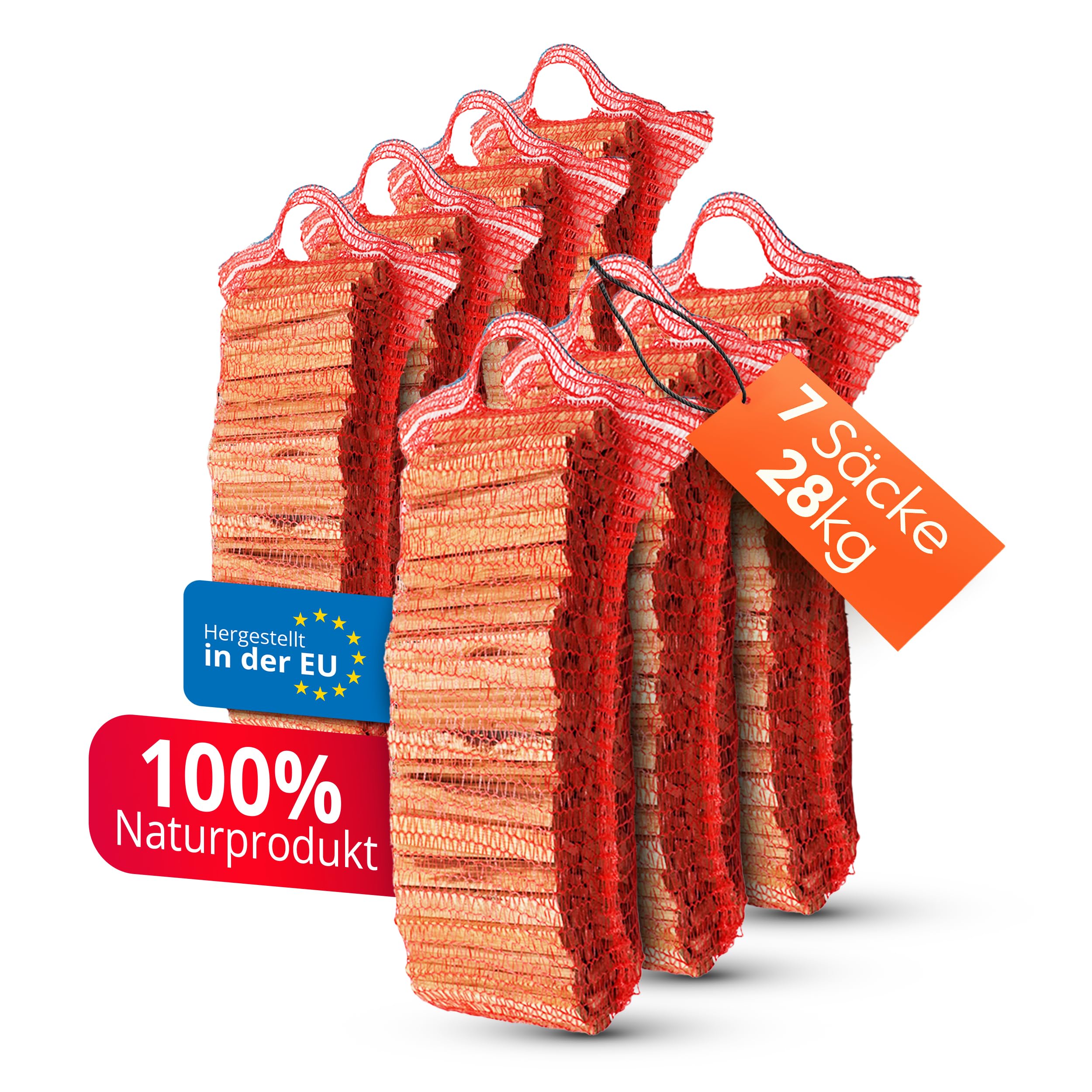 Aleko Parkett Premium 28 kg Brennholz - Anzünder aus Eichenholz, Bio Kaminanzünder, für Grill, Kamin, Ofen - perfekter Grillanzünder, getrocknetes und unbehandeltes Anmachholz
