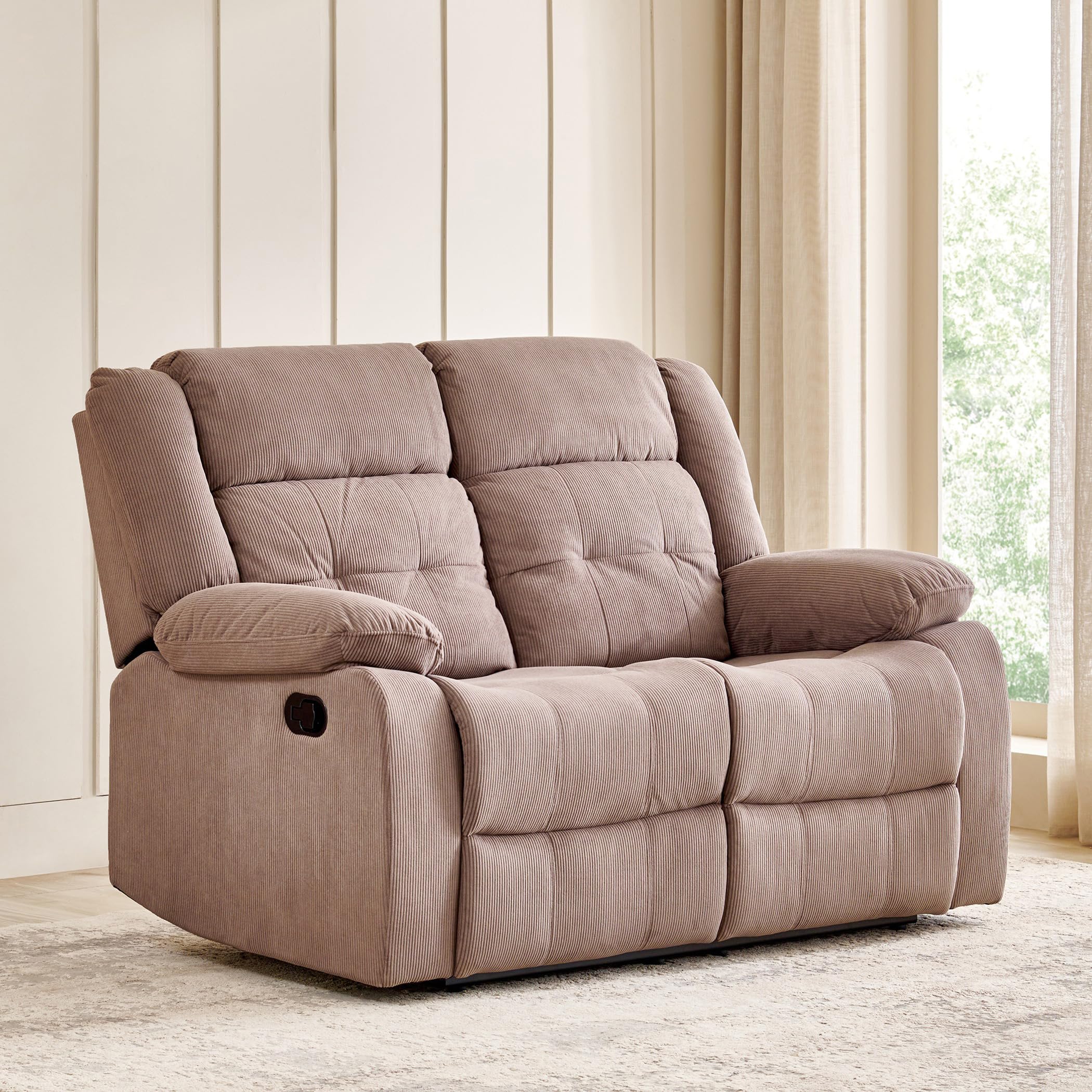 Home Centre | Helios Zurich Fabric 2-Seater Recliner | Recliner Sofa for Living Room | Pine Wood, Solid Wood | Brown | 2 Year Warranty-image-44